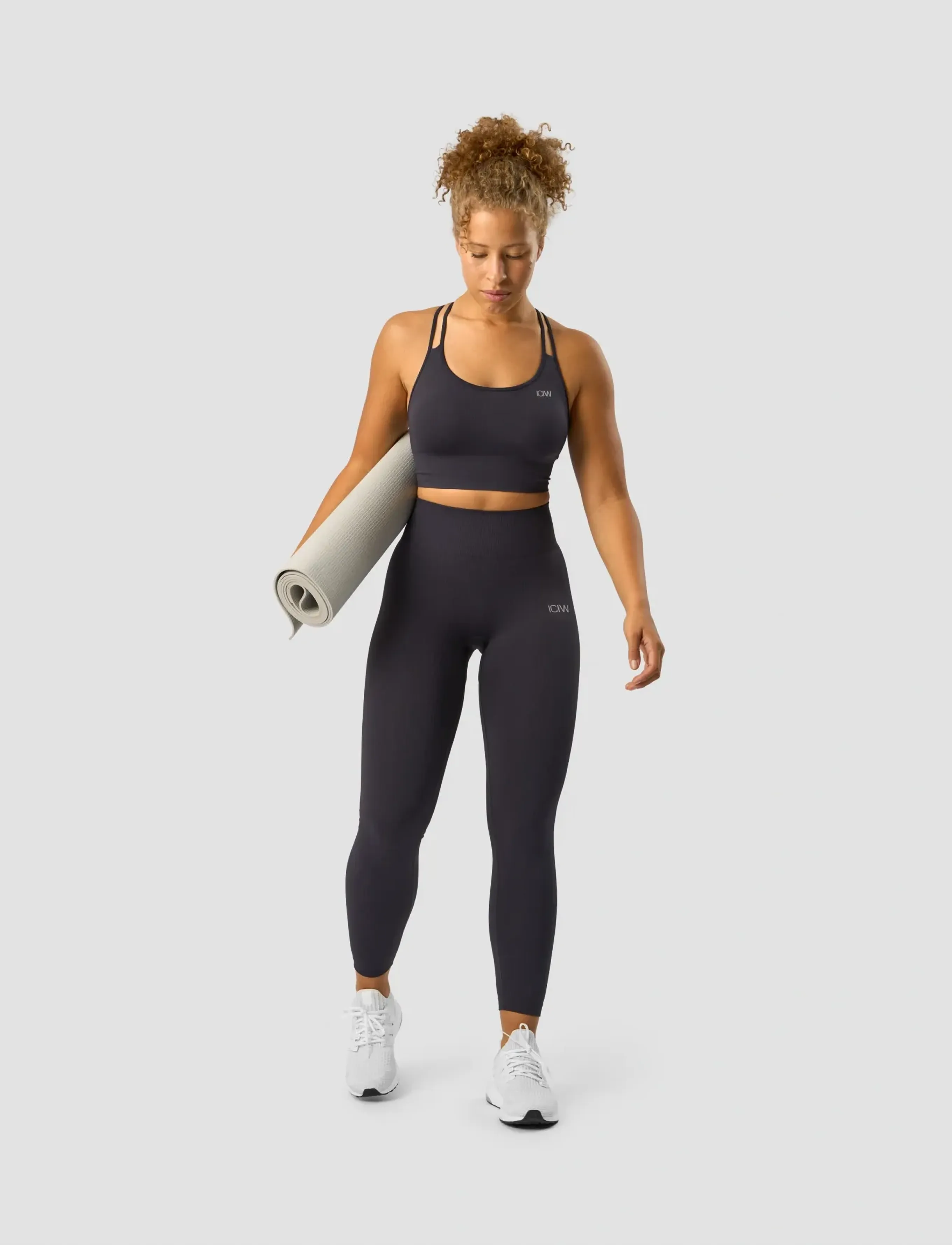 ICANIWILL - Ribbed Define Seamless Sports Bra-Dk Graphite-XXL - laveste priser - dk graphite - 5