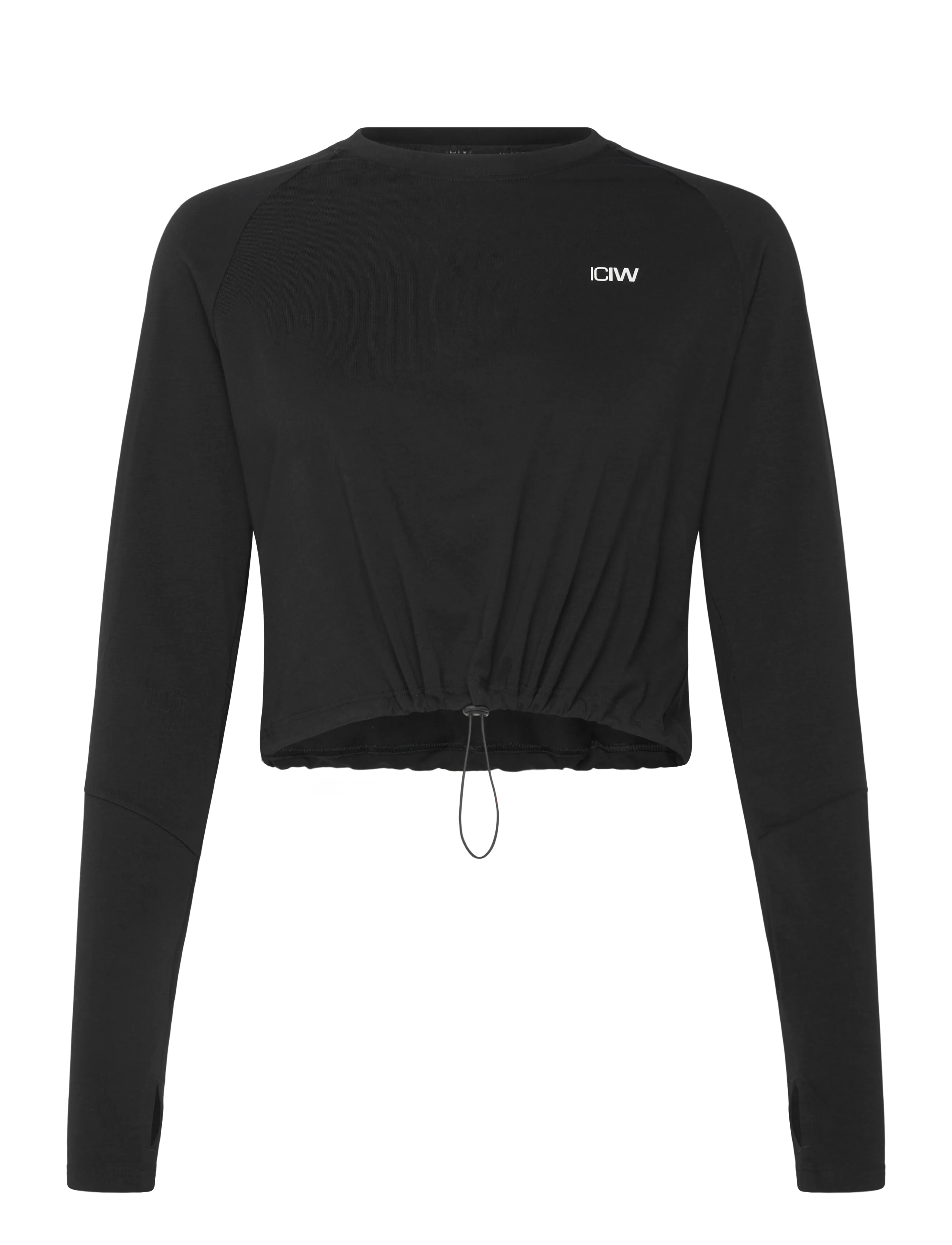 ICANIWILL - Define Cropped Adjustable Long Sleeve W - laveste priser - black - 1