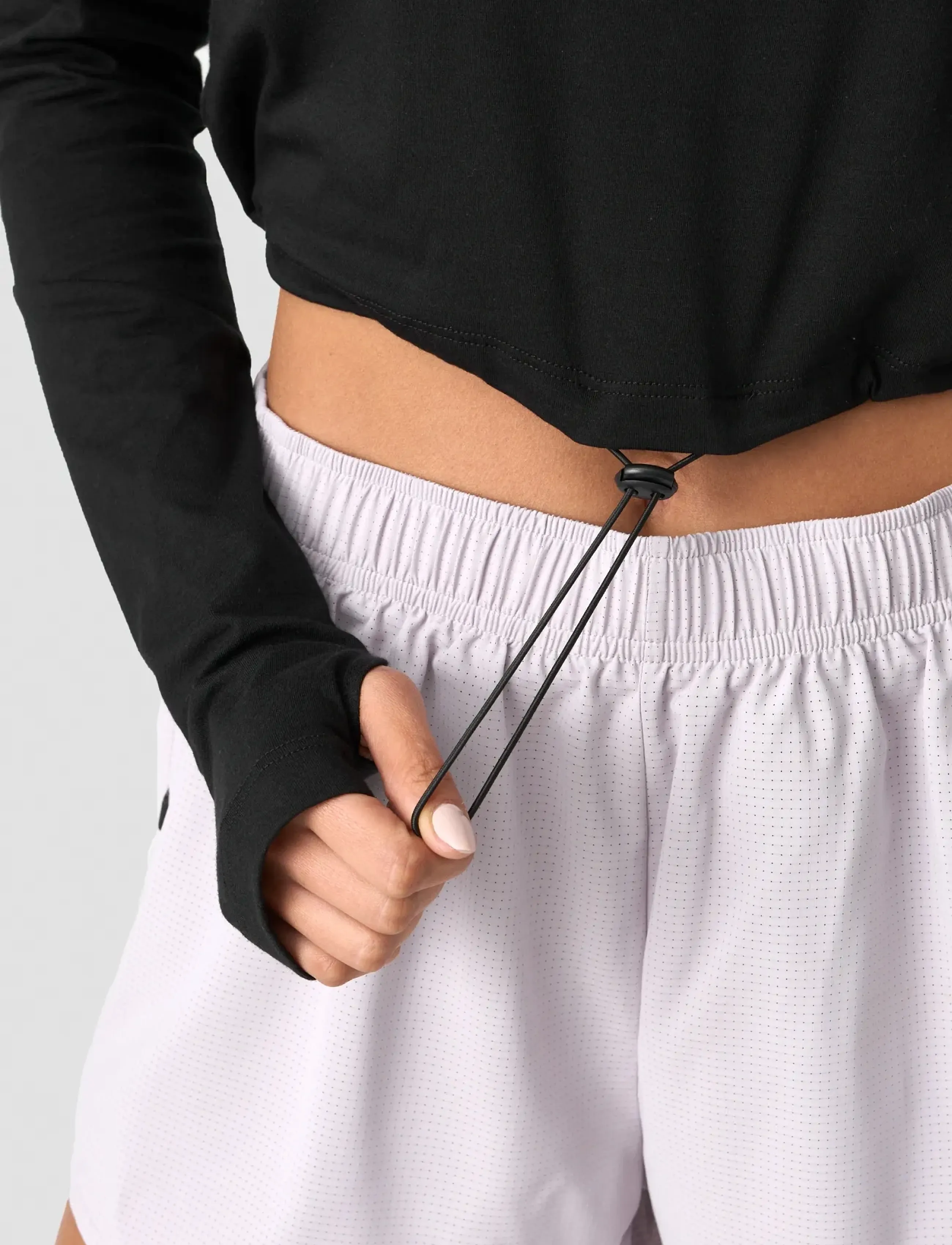 ICANIWILL - Define Cropped Adjustable Long Sleeve W - laveste priser - black - 3