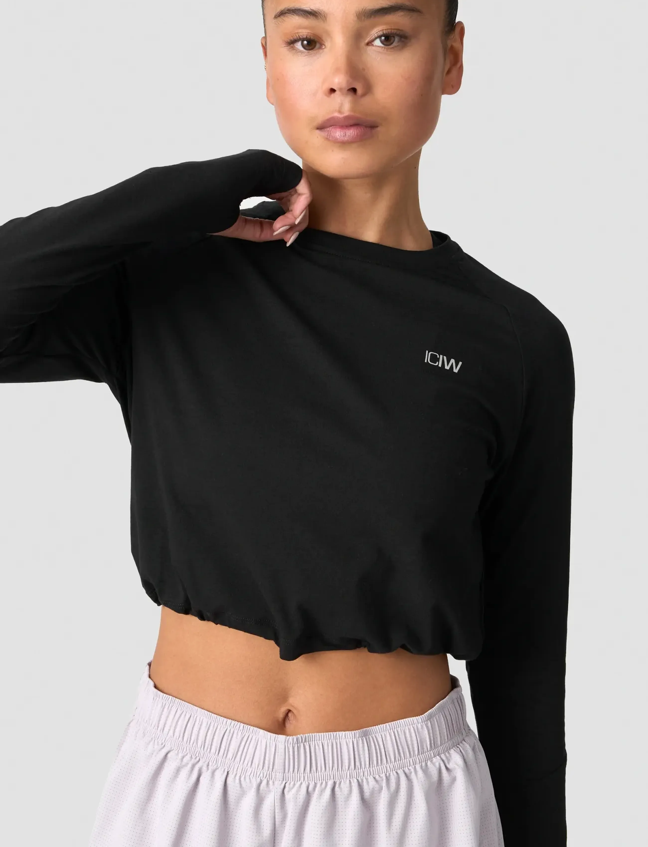 ICANIWILL - Define Cropped Adjustable Long Sleeve W - laveste priser - black - 5