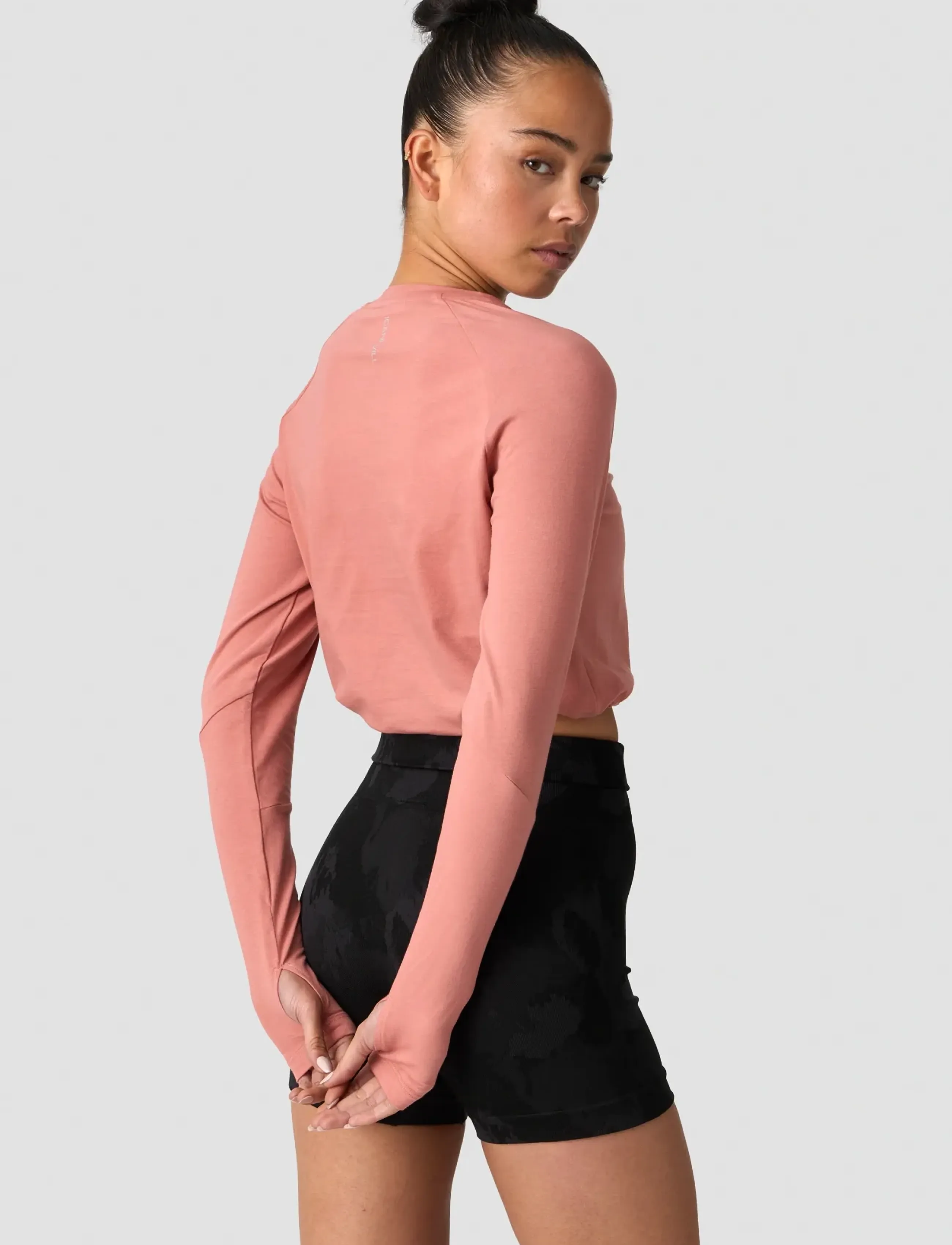 ICANIWILL - Define Cropped Adjustable Long Sleeve W - laagste prijzen - dk rose - 4