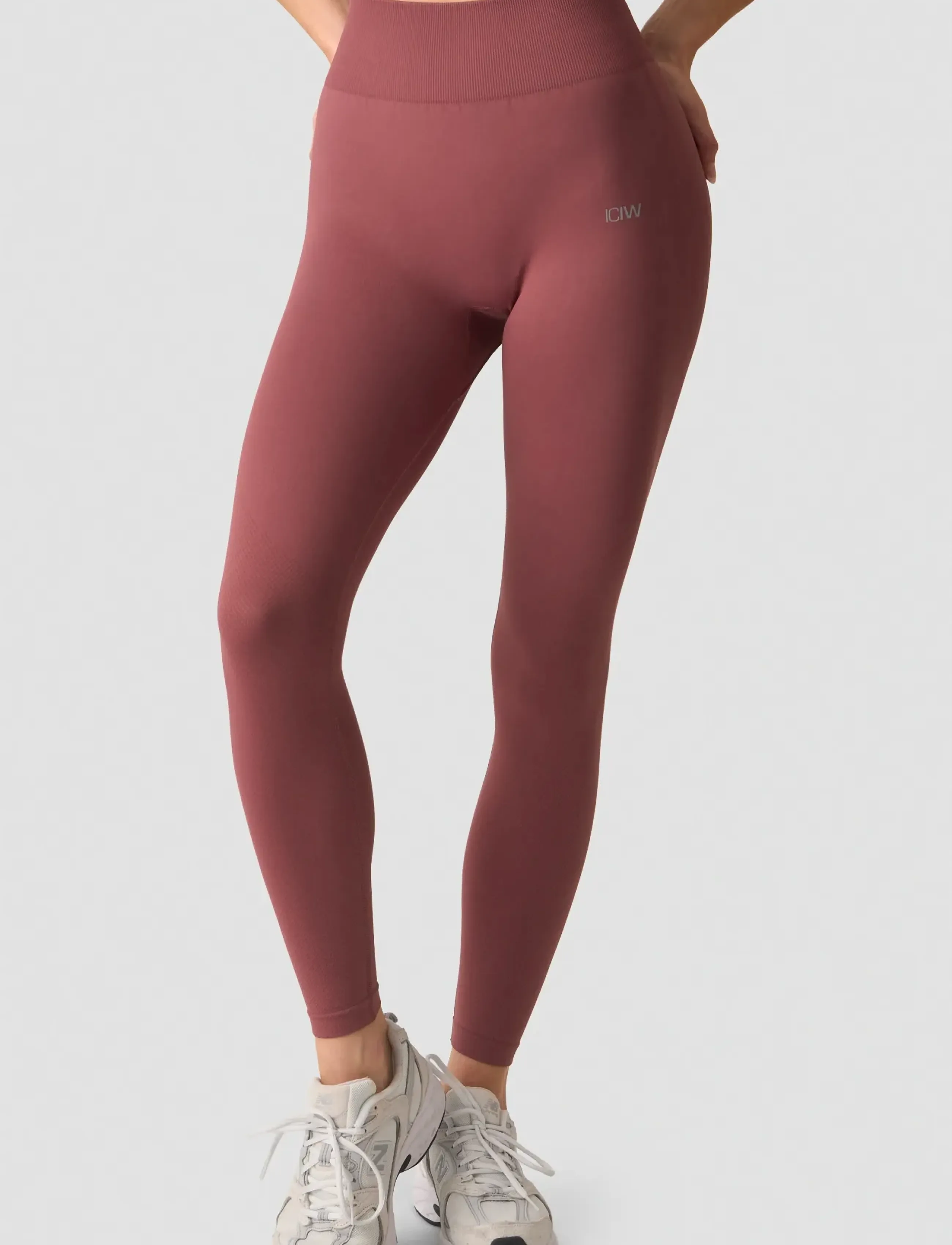 ICANIWILL Define Seamless Tights, Kvinder, Sømløse Højtaljede Tights, Rød, Str: M