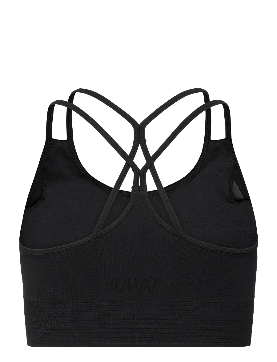 ICANIWILL - Define Seamless Sports Bra - zems atbalsts - black - 2