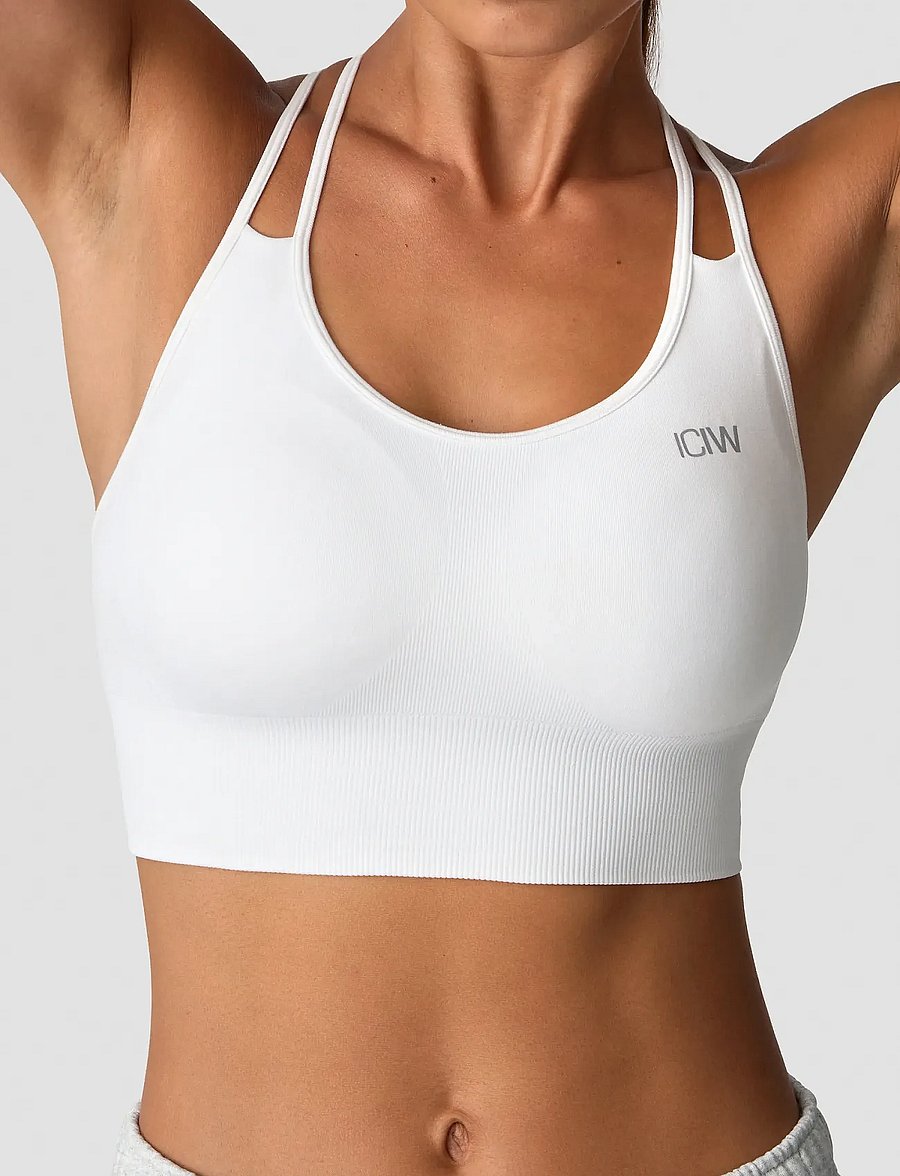 ICANIWILL - Define Seamless Sports Bra - leichter halt - white - 4
