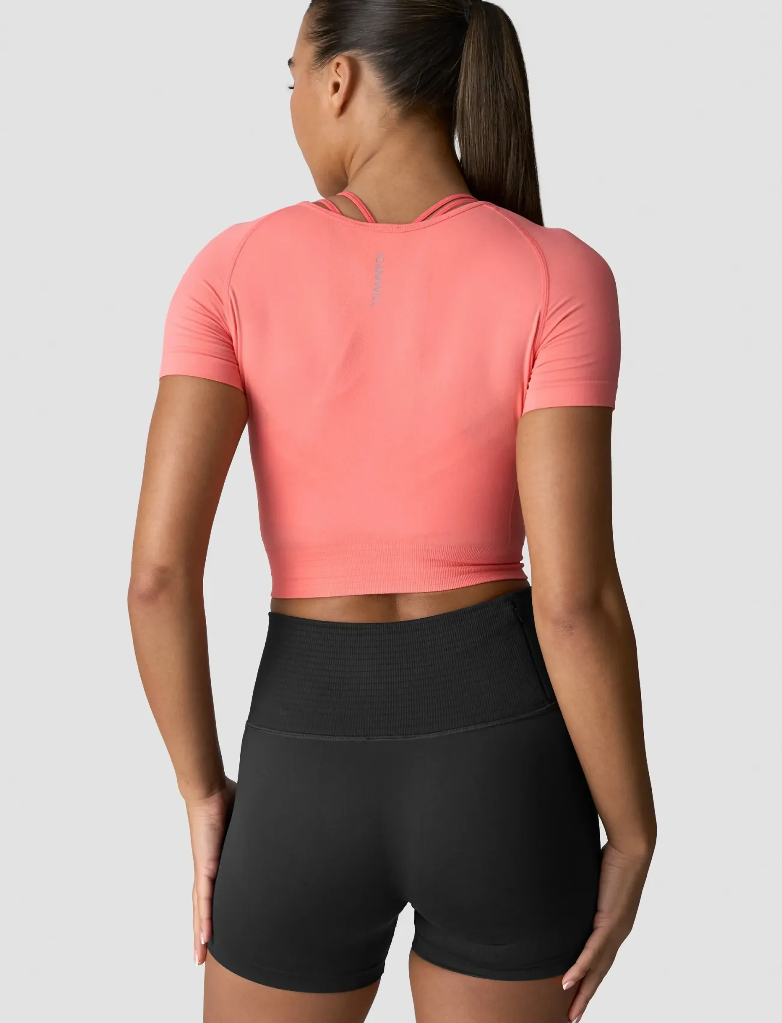 ICANIWILL - Define Seamless Cropped T-shirt W - laveste priser - light pink peach - 3