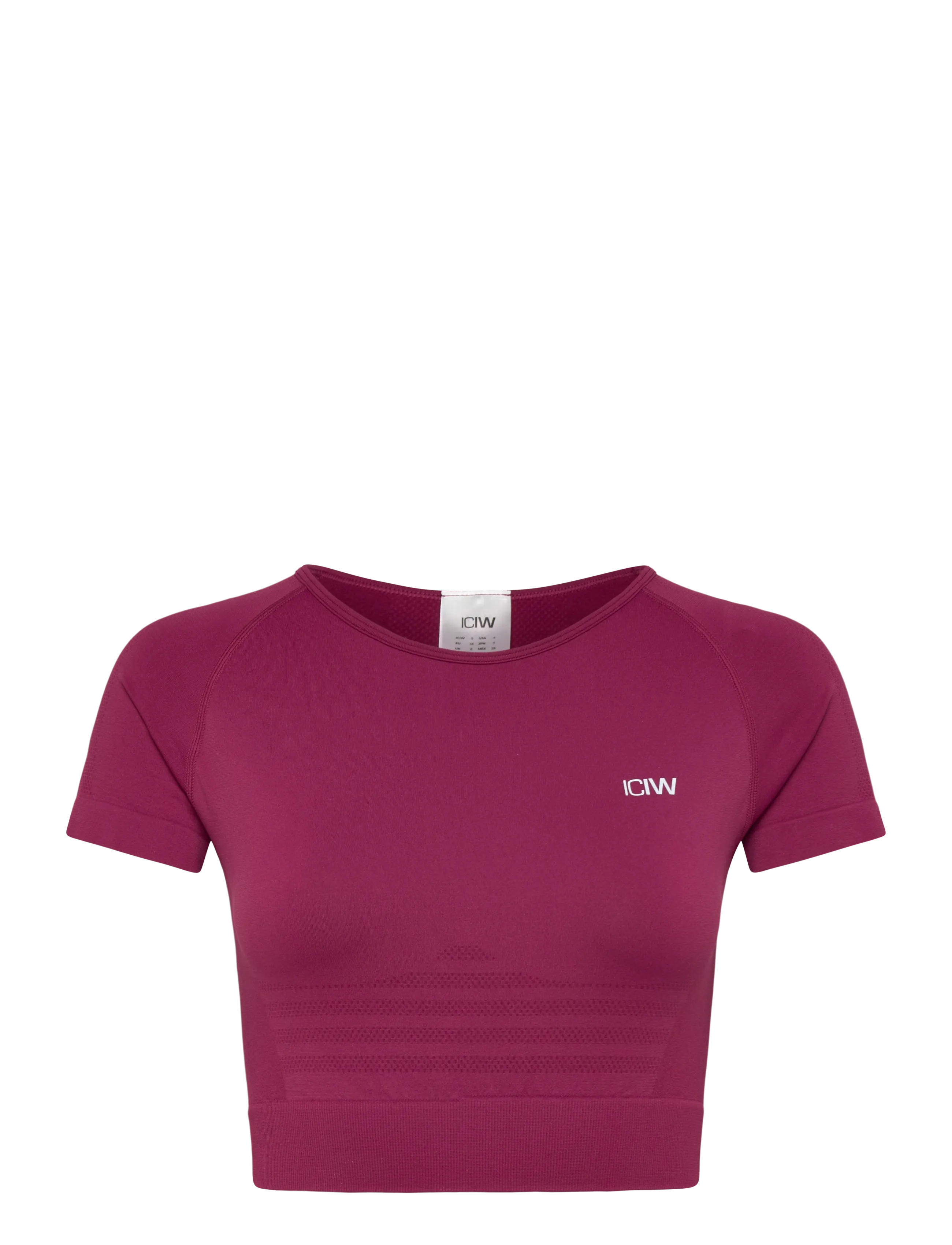 ICANIWILL Define Seamless Cropped T-shirt W - Kläder - MAGENTA ROSE / burgundy