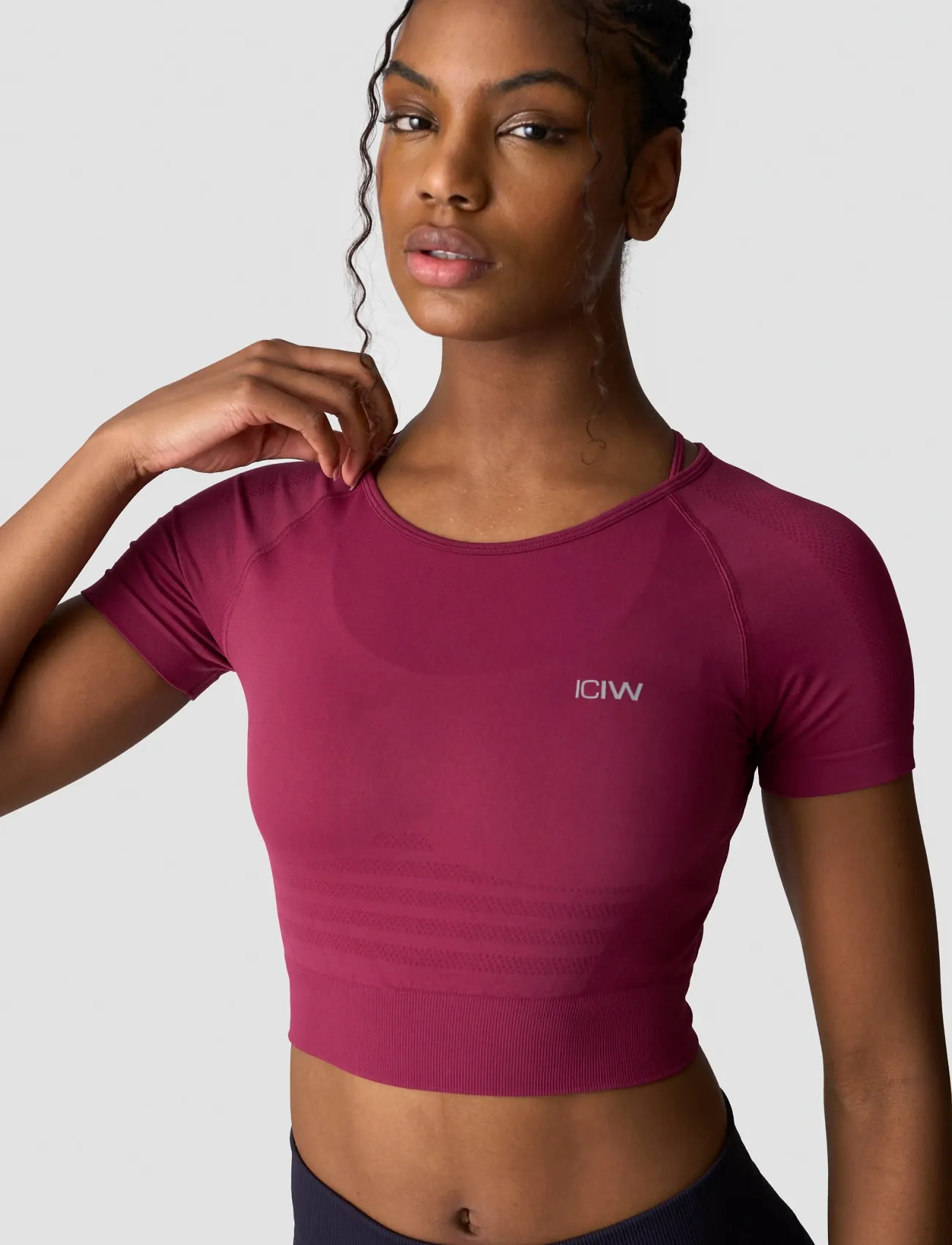 ICANIWILL - Define Seamless Cropped T-shirt W - laveste priser - magenta rose - 3