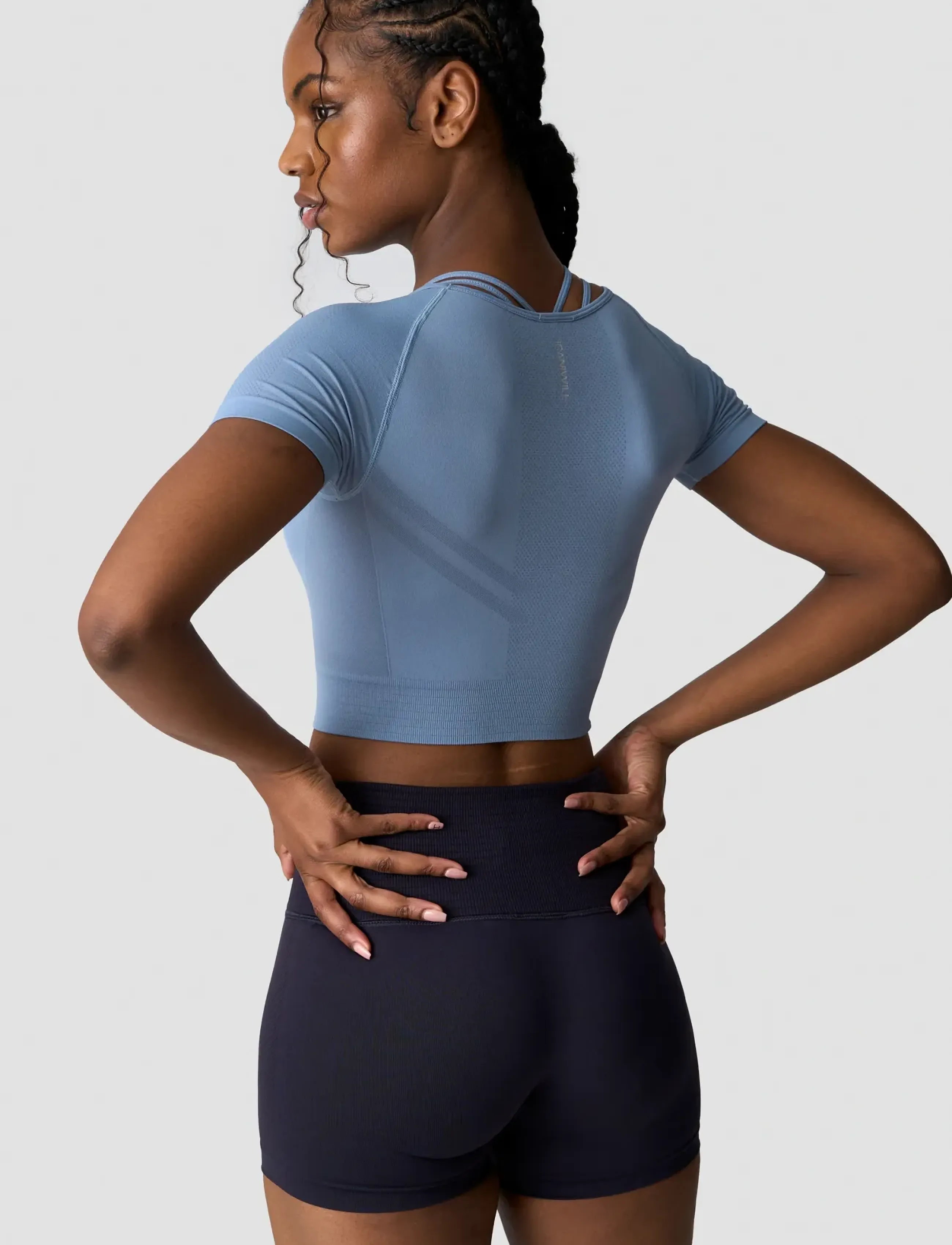 ICANIWILL - Define Seamless Cropped T-shirt W - die niedrigsten preise - metal blue - 3