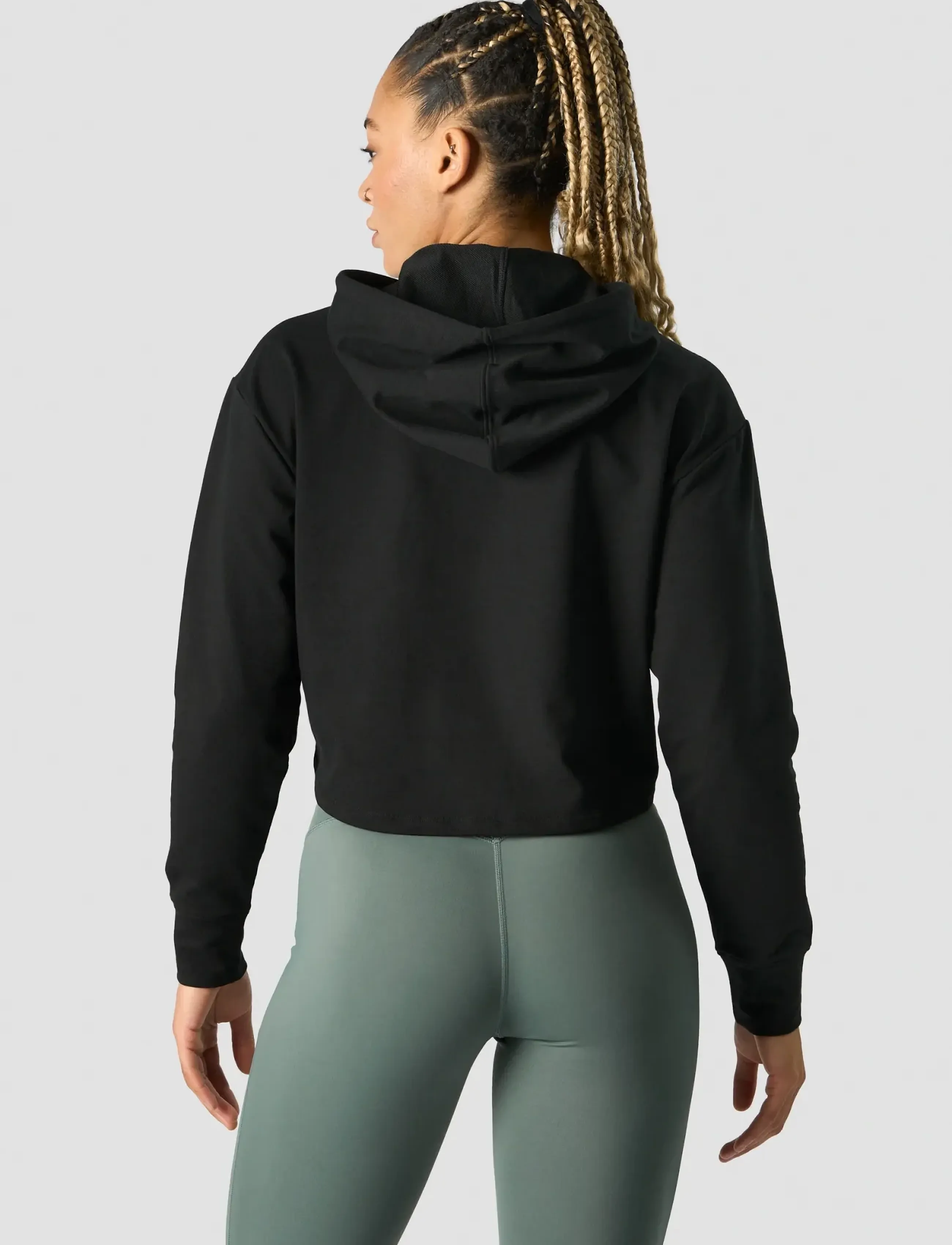ICANIWILL - Stride Cropped Hoodie Wmn - kapuutsiga dressipluusid - black - 3