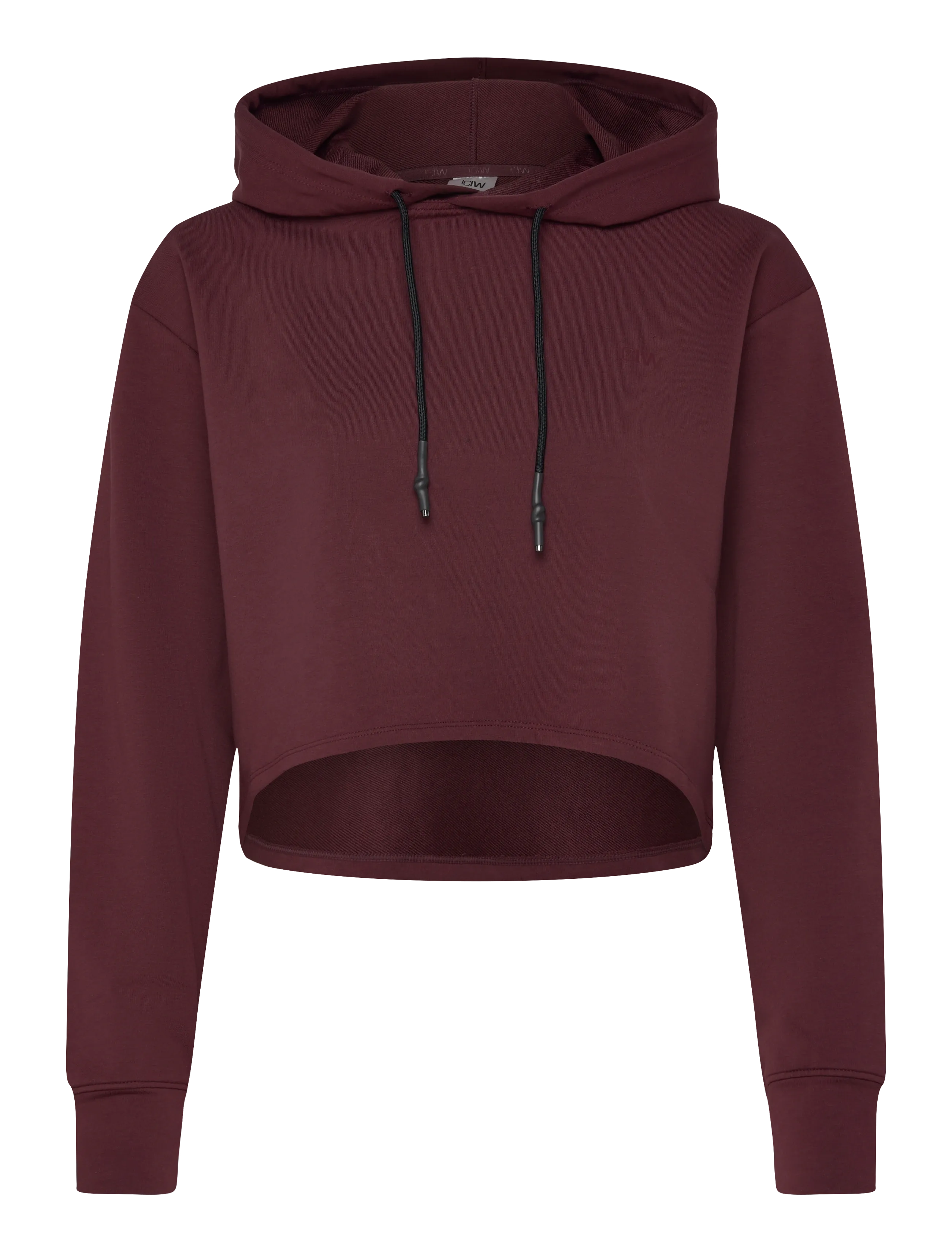ICANIWILL Stride Cropped Hoodie Wmn Burgundy - S - Damen