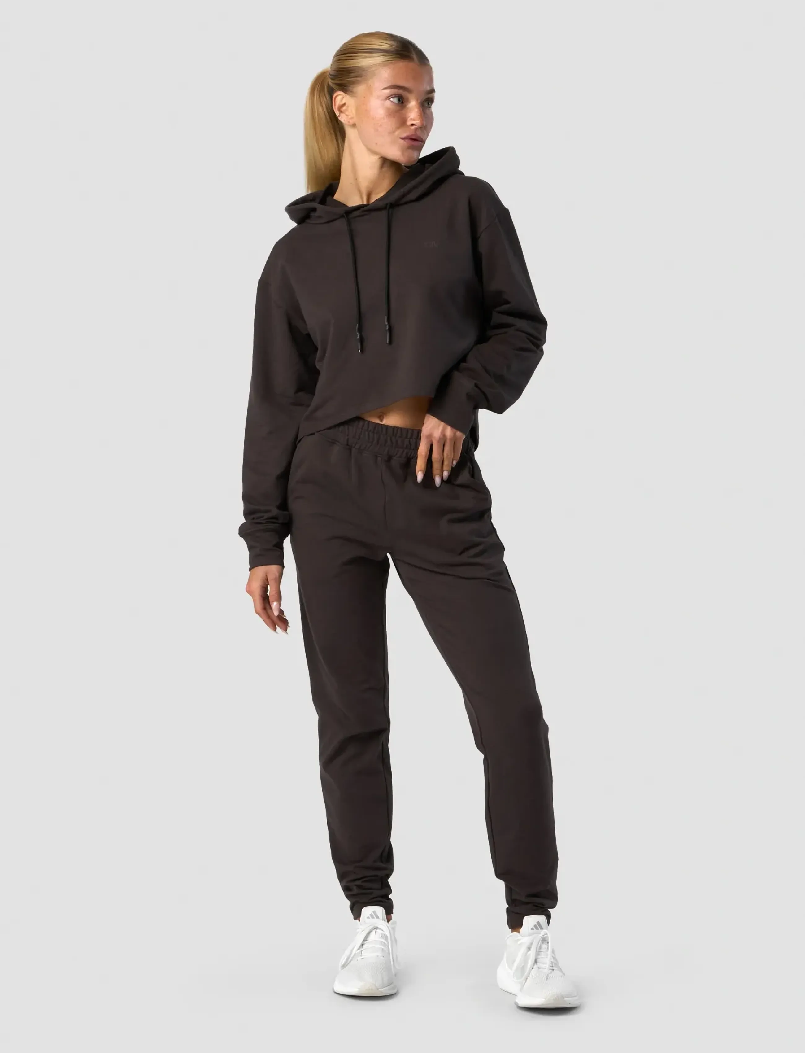 ICANIWILL - Stride Cropped Hoodie Wmn - hoodies - charcoal - 5