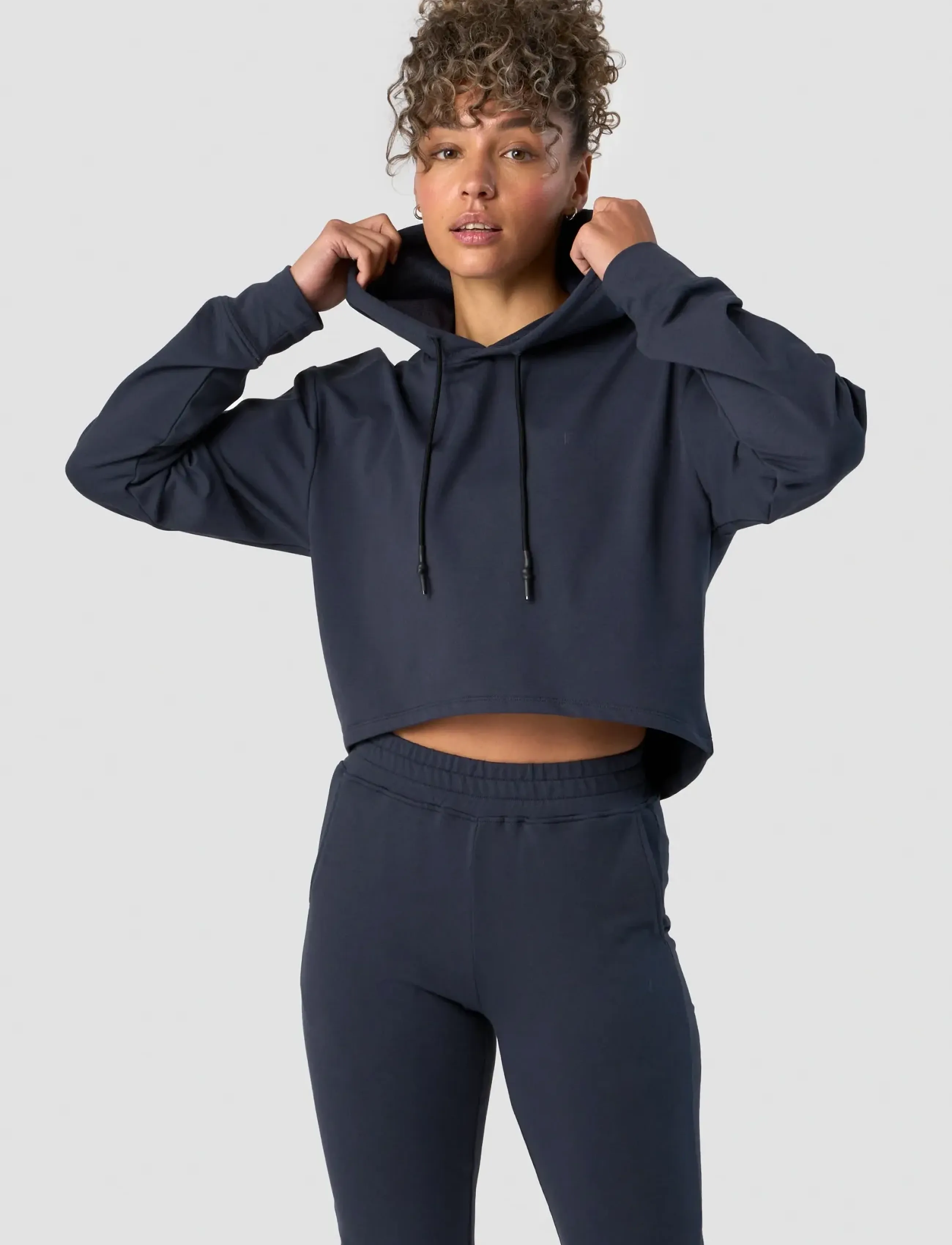 ICANIWILL - Stride Cropped Hoodie Wmn - hættetrøjer - navy - 3