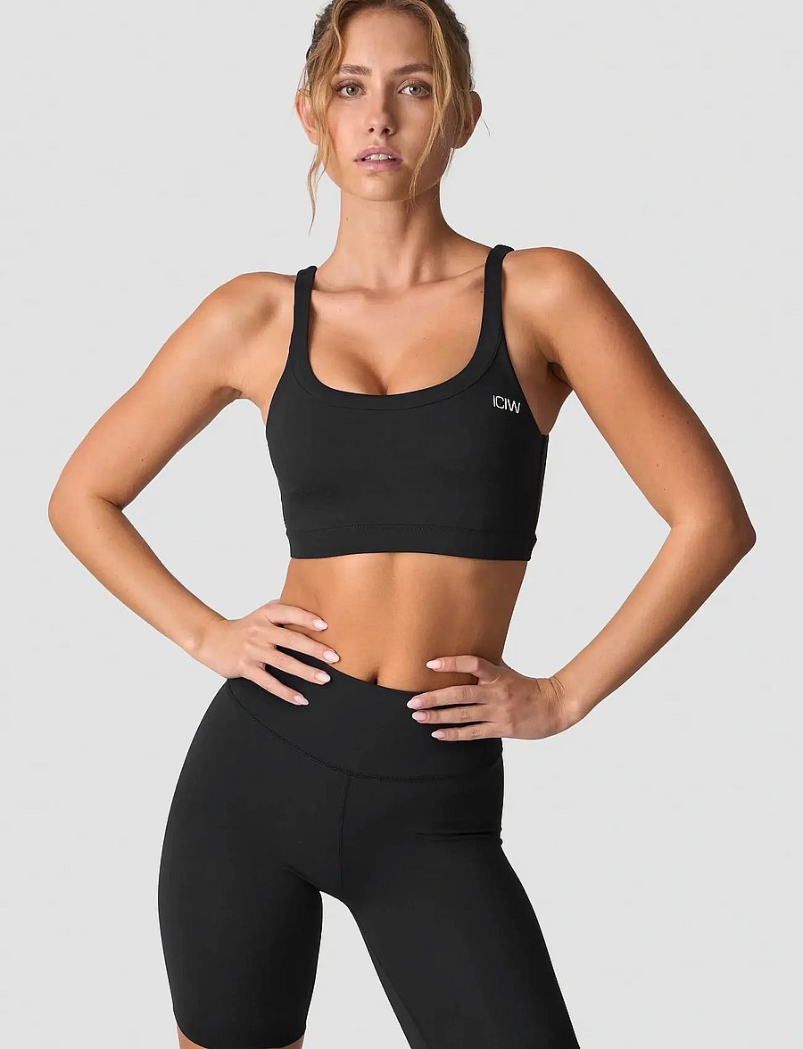 ICANIWILL - Nimble Sports Bra-Espresso - soutiens-gorge de sport - black - 0