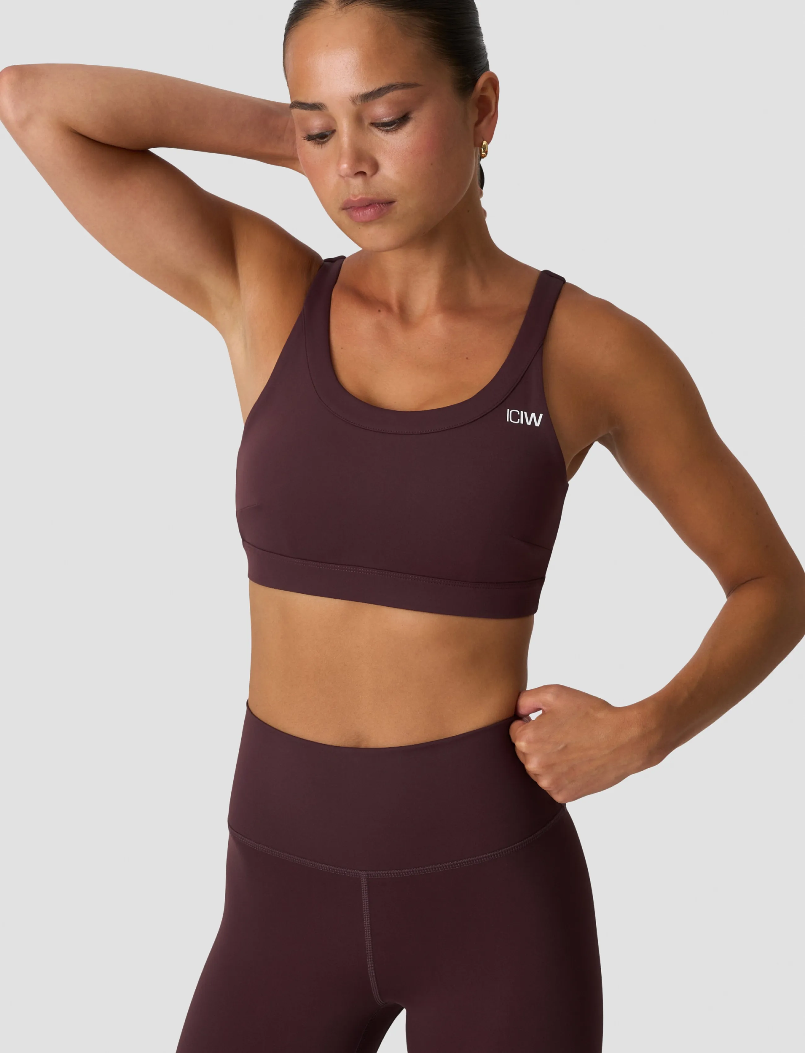 ICANIWILL - Nimble Sports Bra - spordi-rinnahoidjad - espresso - 0