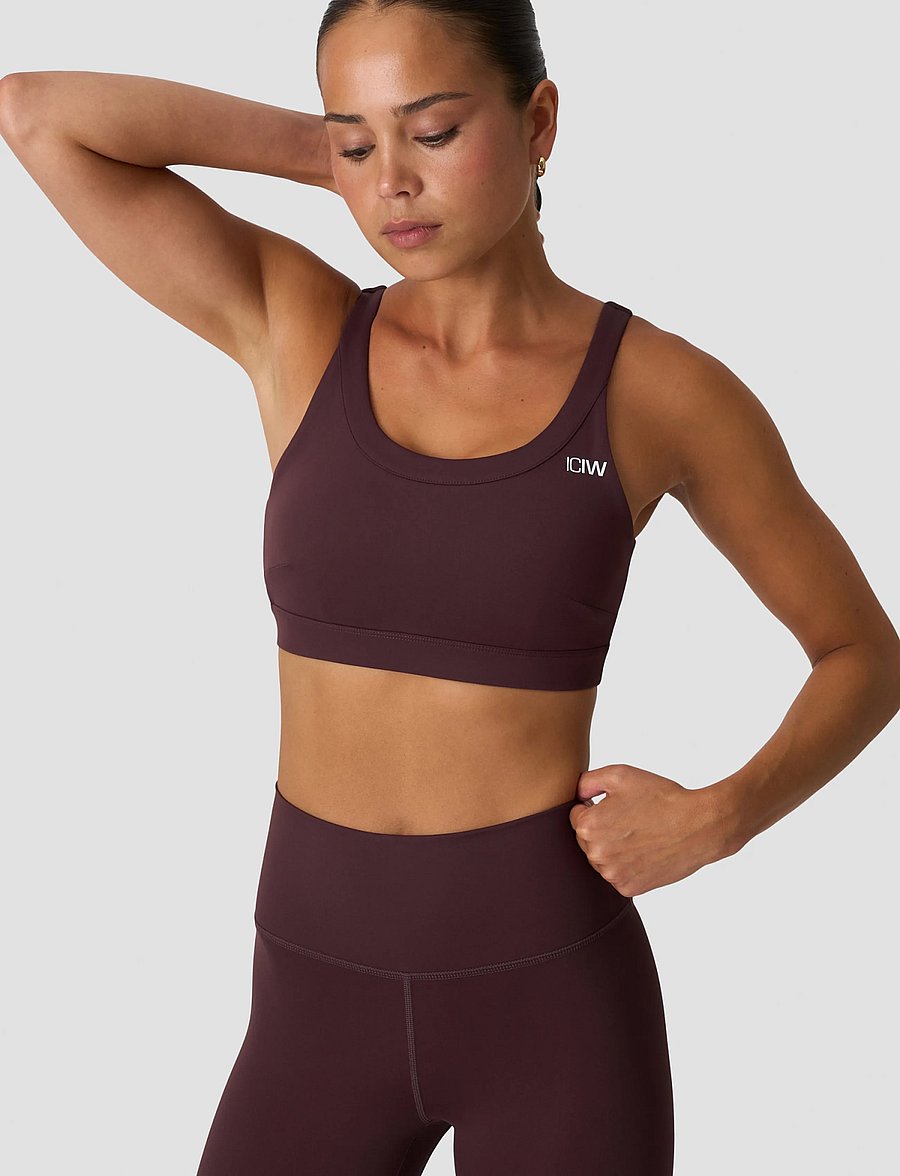 ICANIWILL - Nimble Sports Bra - spordi-rinnahoidjad - espresso - 0