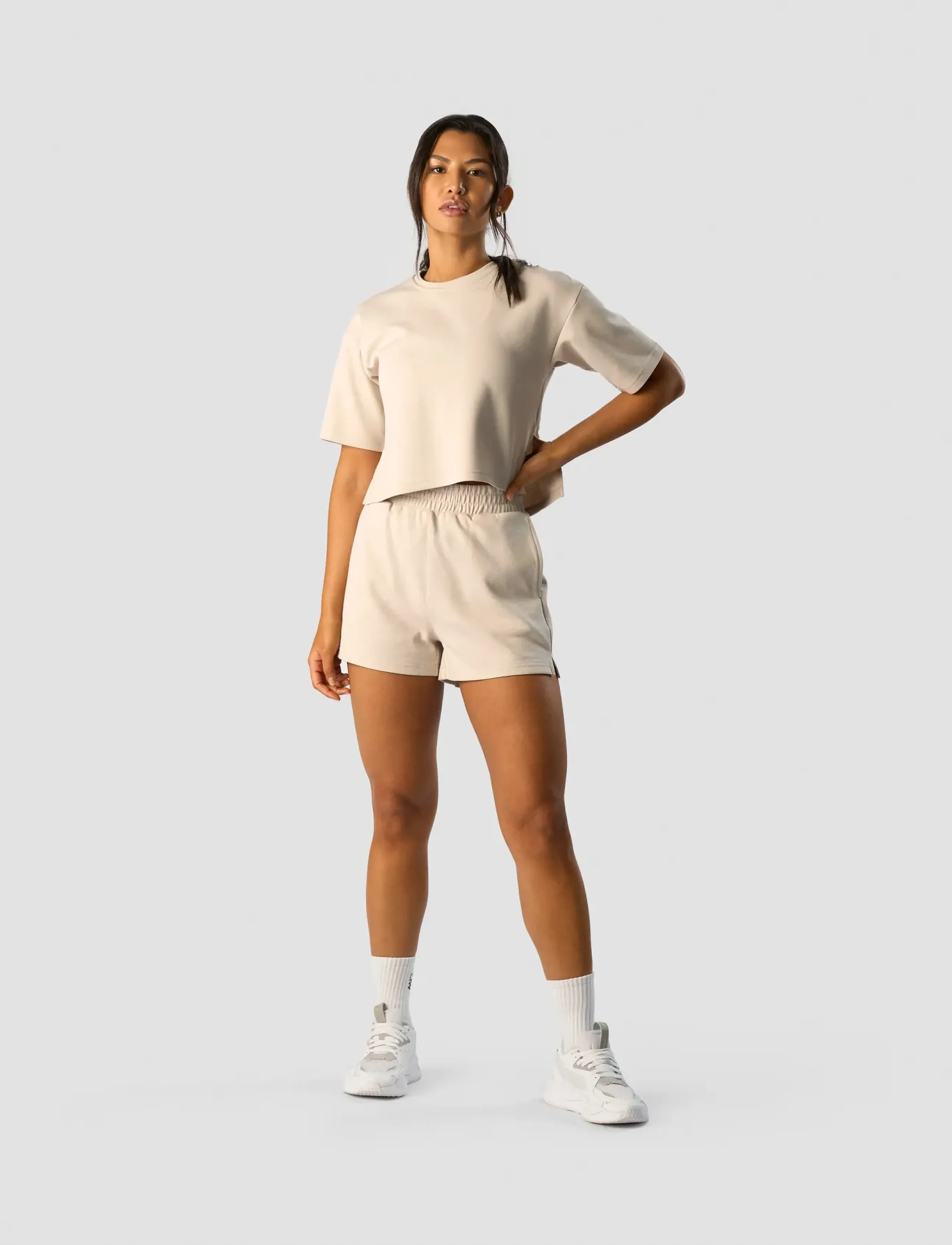 ICANIWILL - Revive Heavy Shorts Wmn - sweatshorts - beige - 5