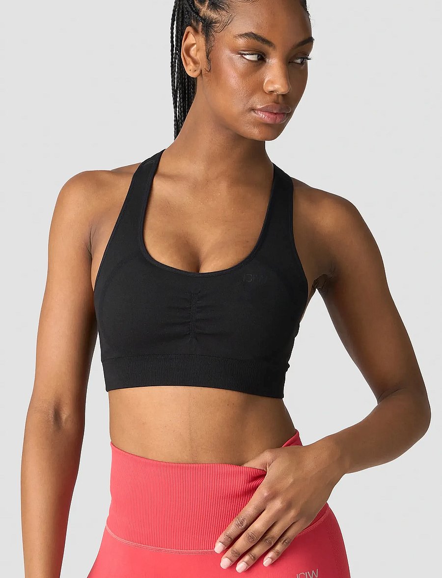 ICANIWILL - Rush Seamless Sports Bra - sporta krūšturi - black - 3