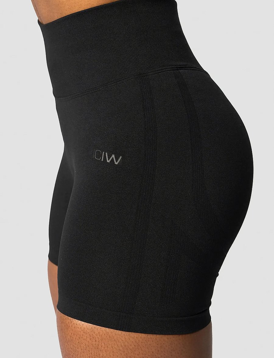 ICANIWILL - Rush Seamless Shorts - 1/2 länge - black - 5