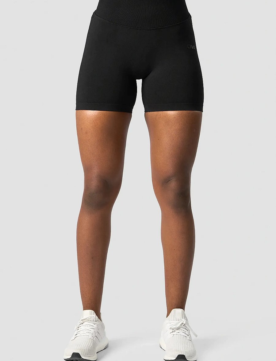 ICANIWILL - Rush Seamless Shorts - 1/2 länge - black - 0
