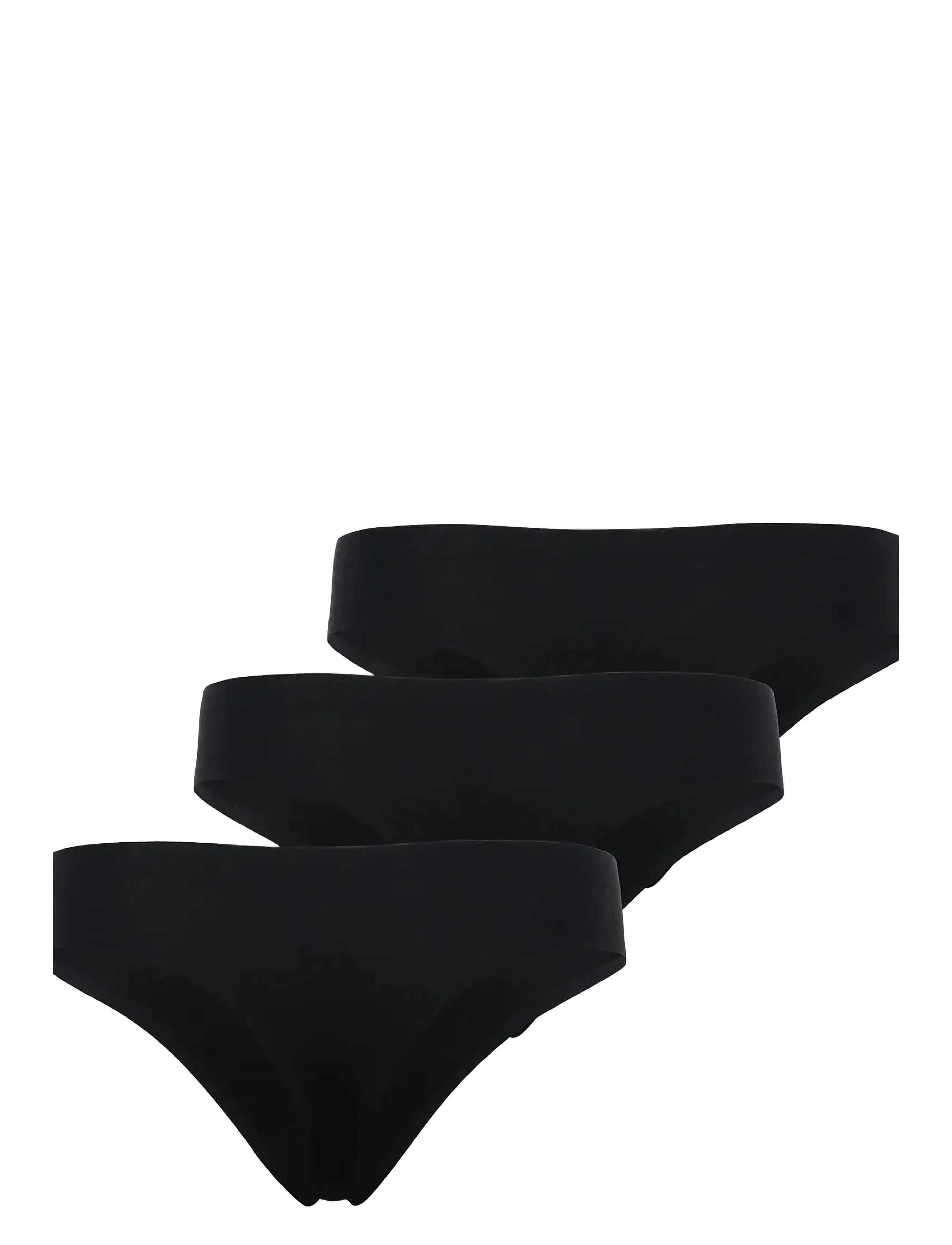 ICANIWILL Invisible Thong 3-Pack, XL, Black, Sport Underwear > Sport Panties, Dame