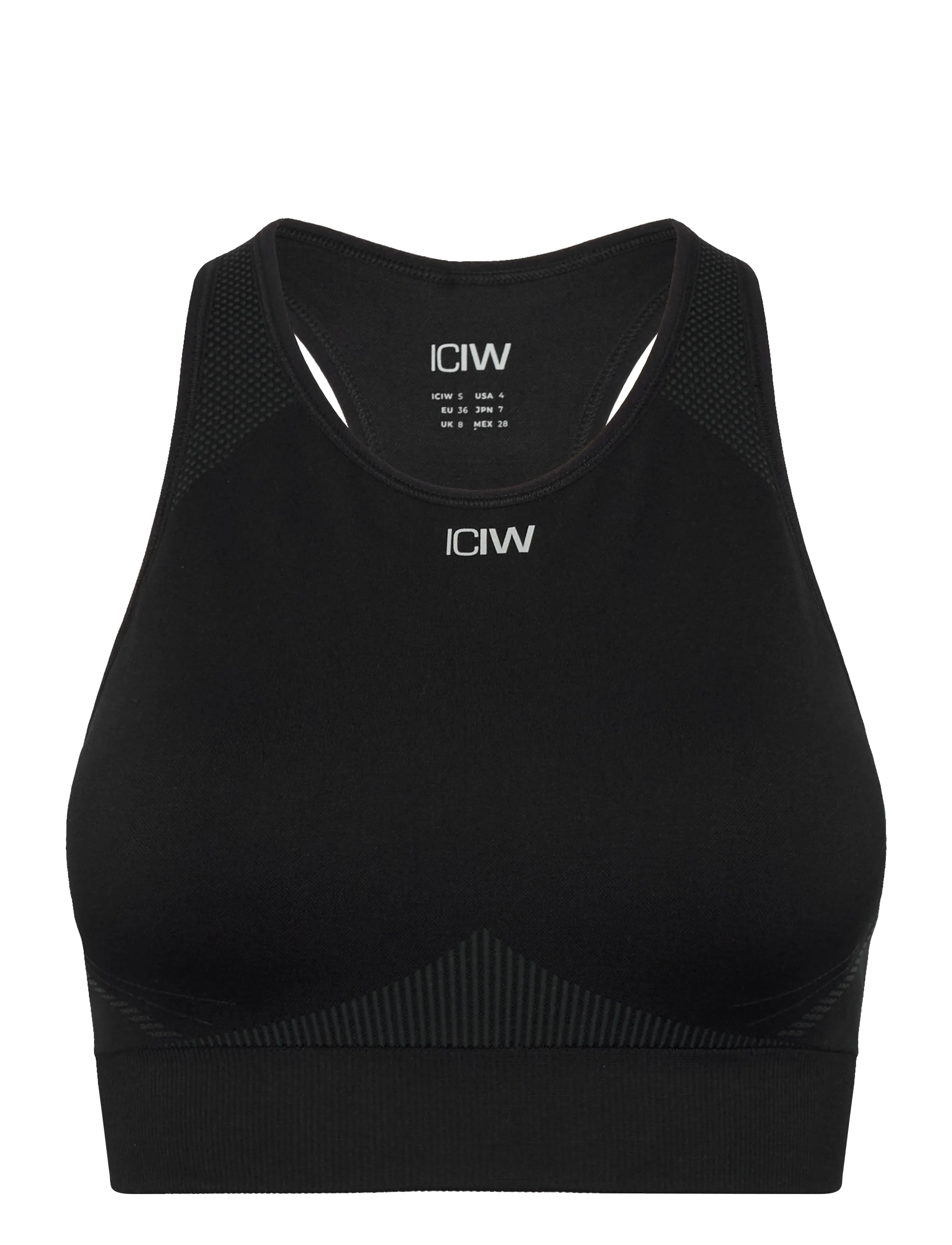 ICANIWILL Ultra Seamless Sports Bra Wmn - Booztlet only men - BLACK / black