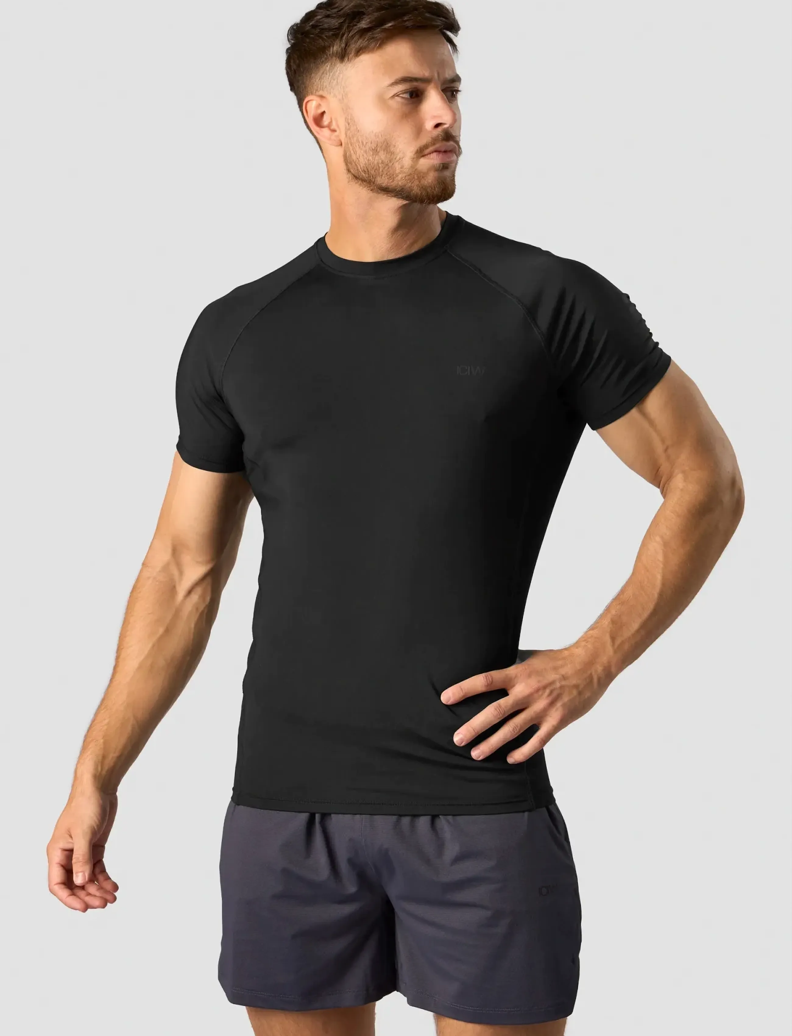 ICANIWILL Stride Muscle Fit T-Shirt Men, XL, Black, Sport Overdele > Sport T-shirts, Herre