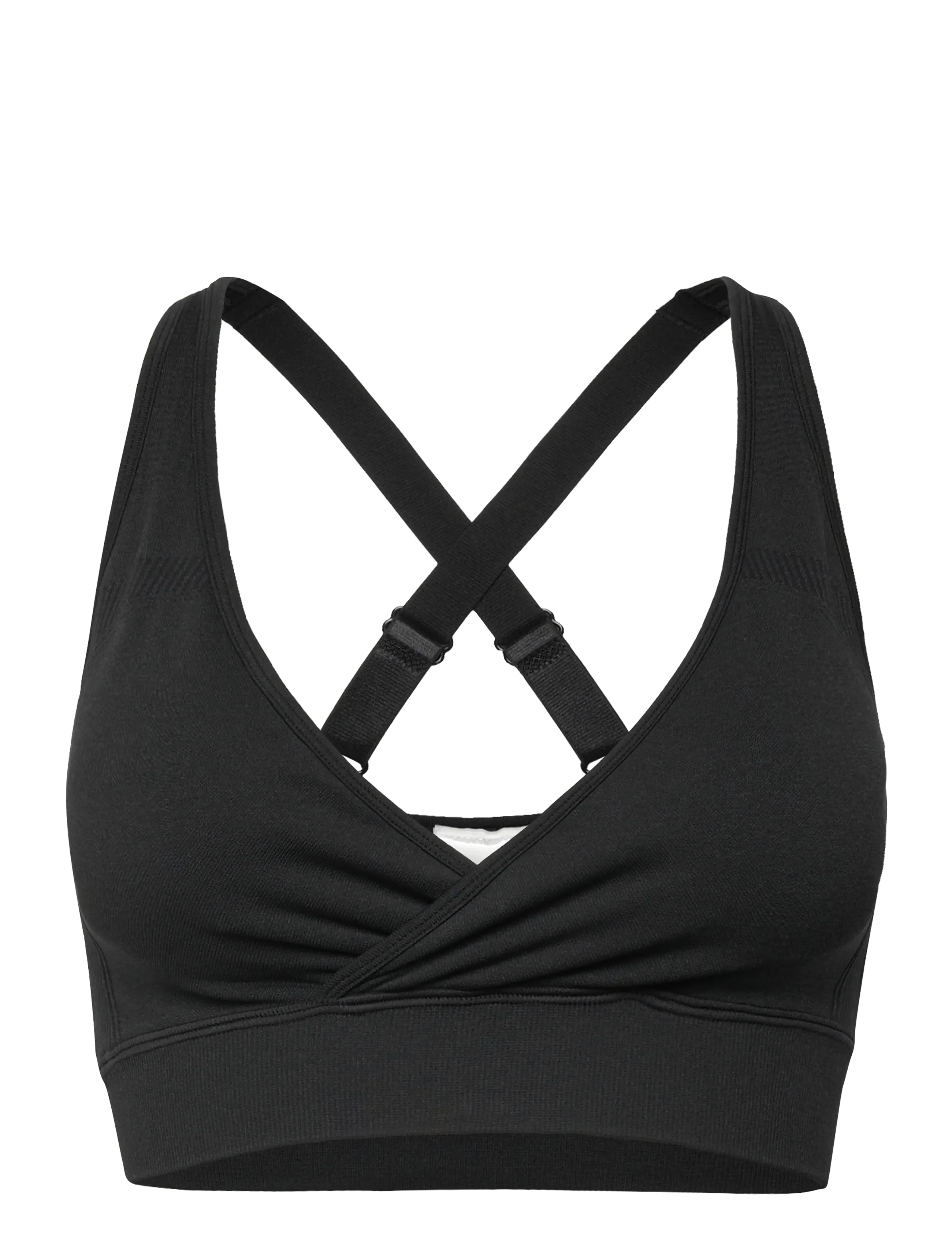 ICANIWILL Soft Seamless Adjustable Sports Bra - Yoga - BLACK / black