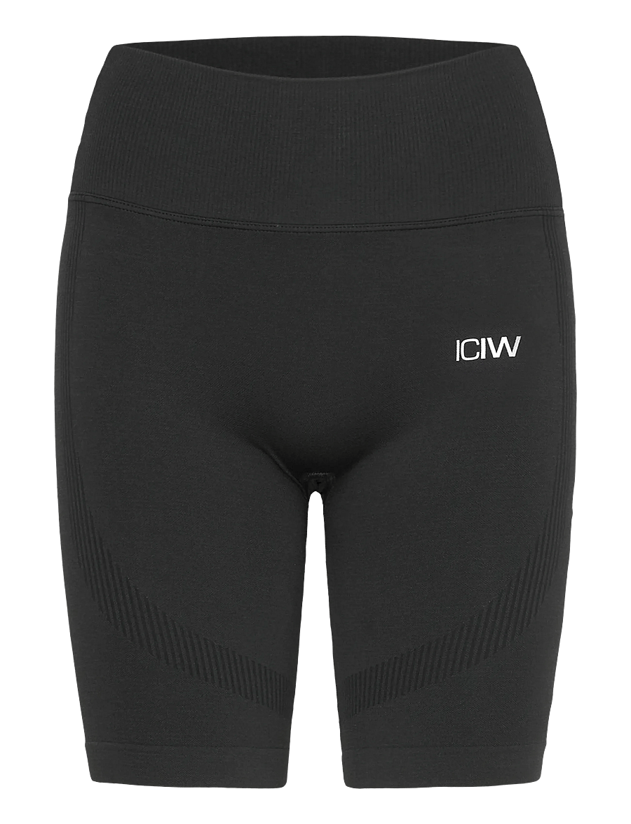 ICANIWILL - Soft Seamless Biker Shorts W - treenitrikoot - black - 1