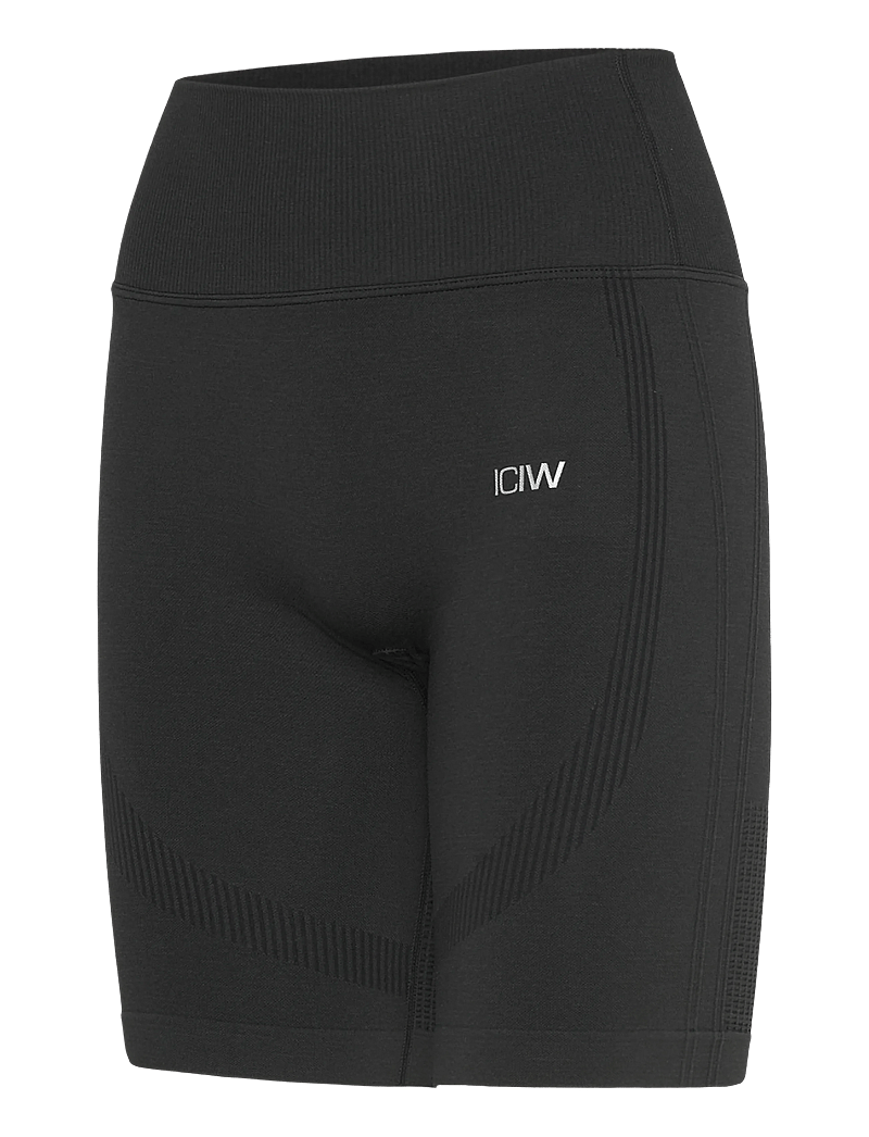 ICANIWILL - Soft Seamless Biker Shorts W - rattapüksid - black - 2