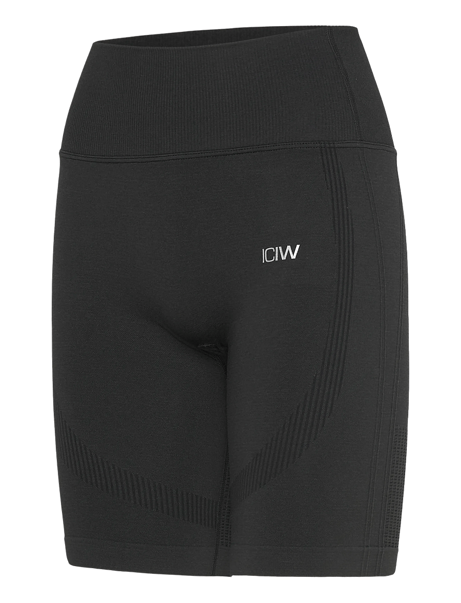 ICANIWILL - Soft Seamless Biker Shorts W - treenitrikoot - black - 2