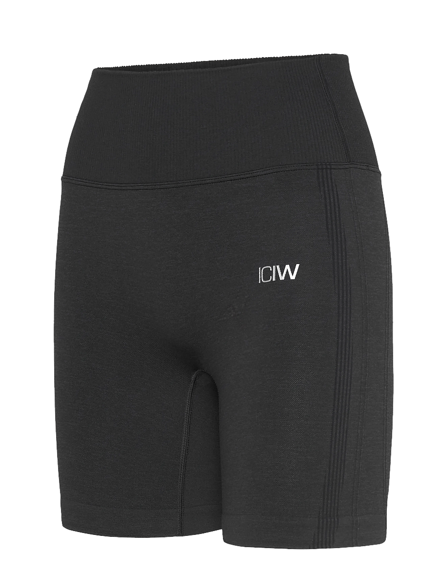 ICANIWILL - Soft Seamless Shorts W - 1/2 länge - black - 2