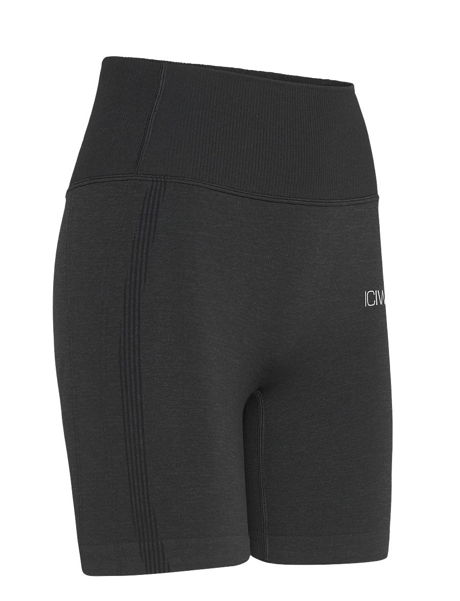 ICANIWILL - Soft Seamless Shorts W - 1/2 länge - black - 3