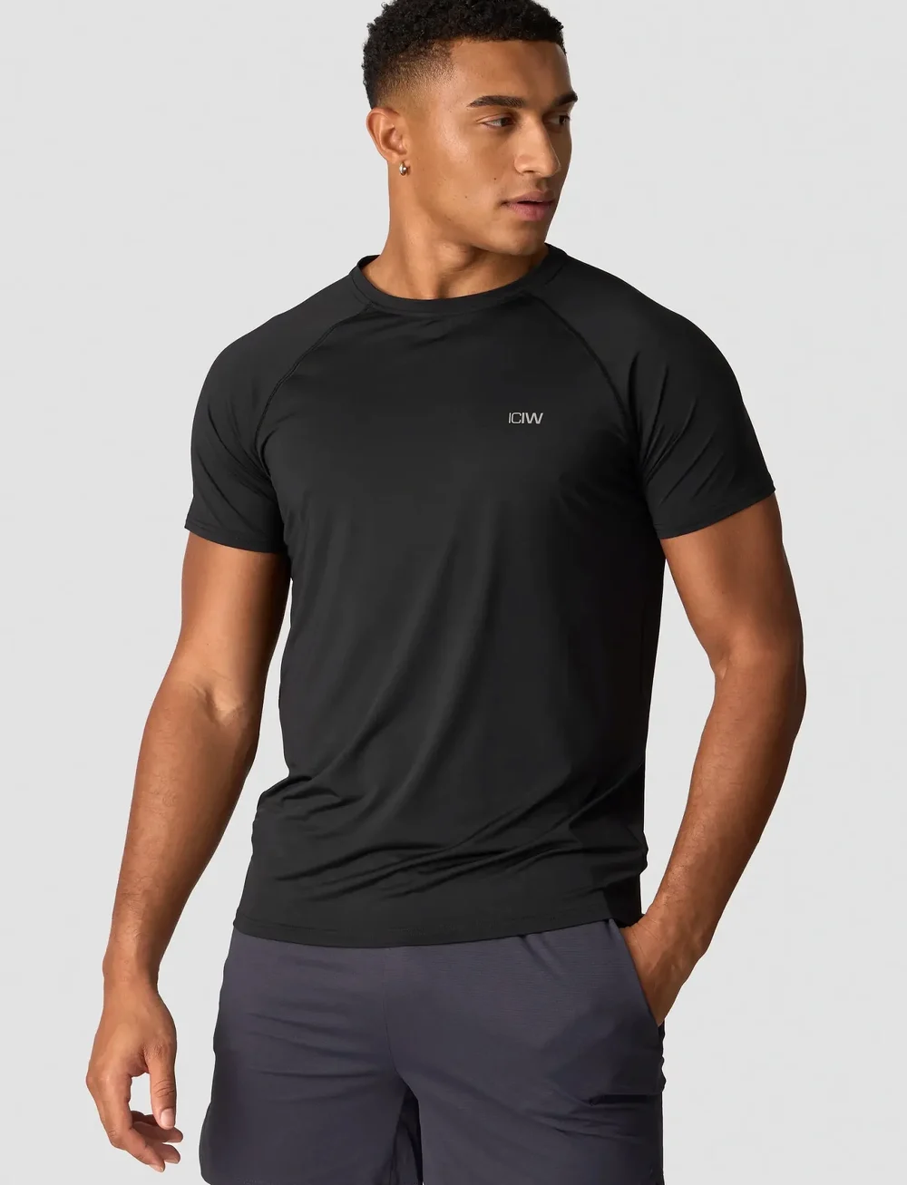 ICANIWILL - Workout Melange T-shirt Men - t-shirts - black - 5