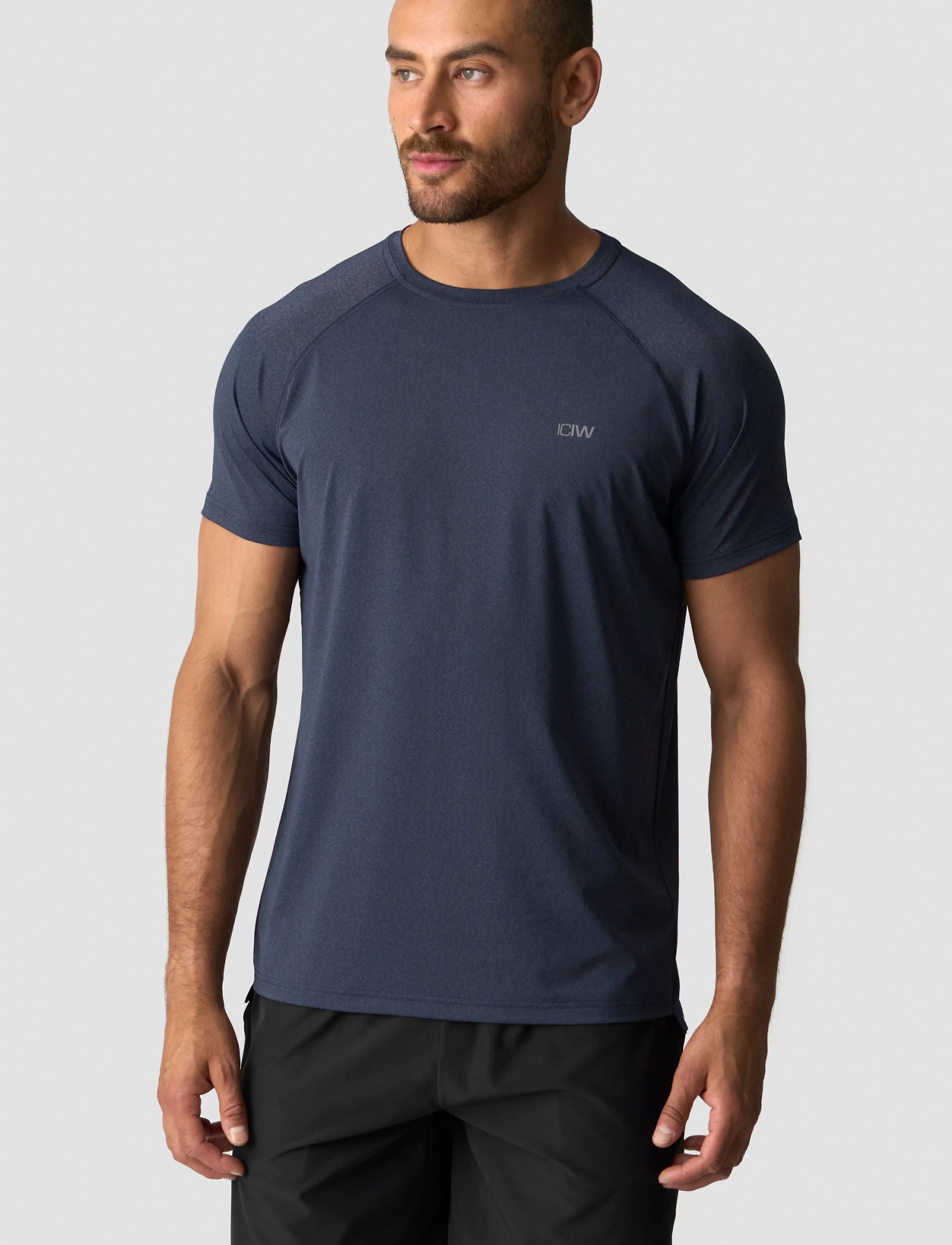 ICANIWILL Workout Melange T-shirt Men - Short-sleeved t-shirts - MIDNIGHT BLUE / navy