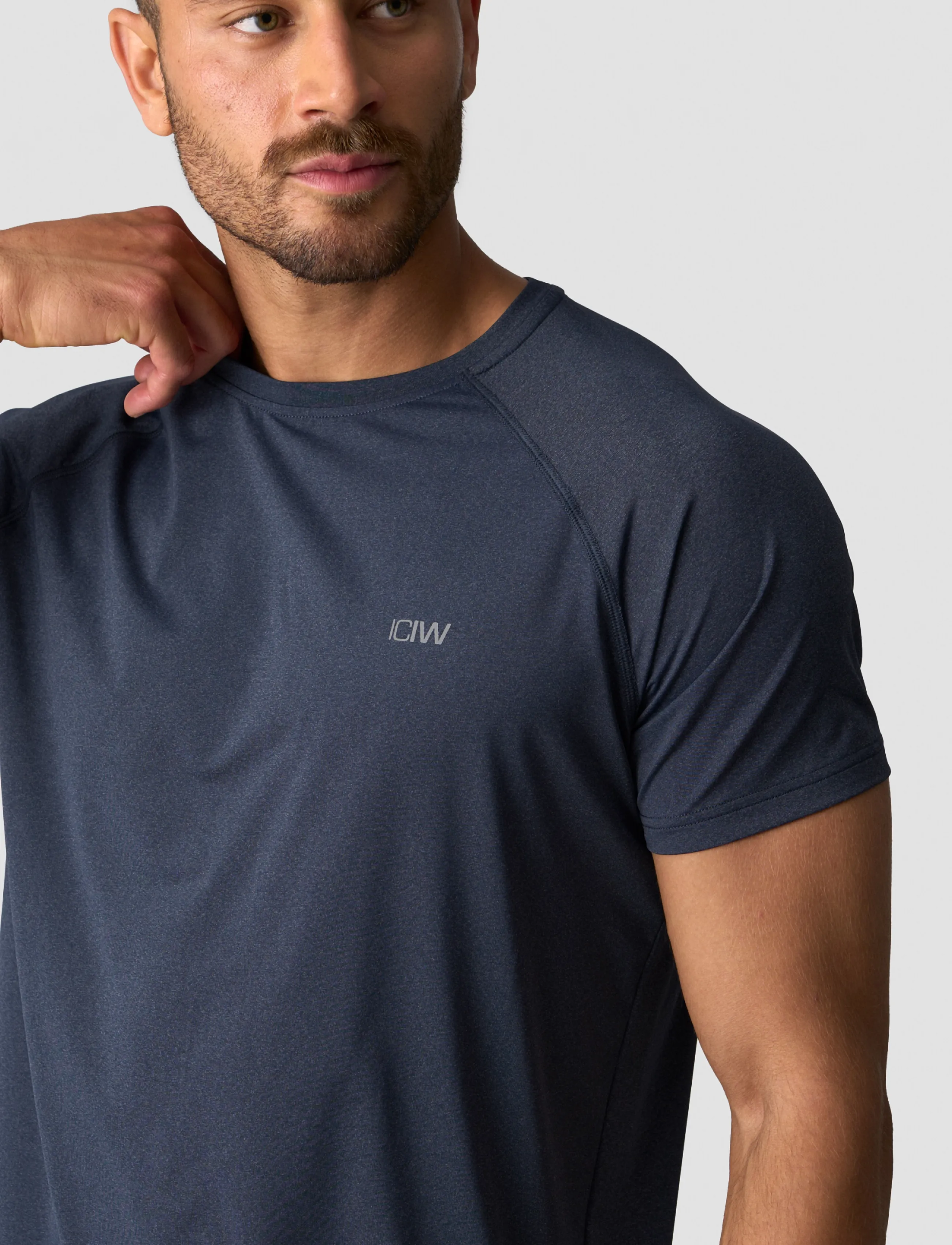 ICANIWILL - Workout Melange T-shirt Men - tops & t-shirts - midnight blue - 3
