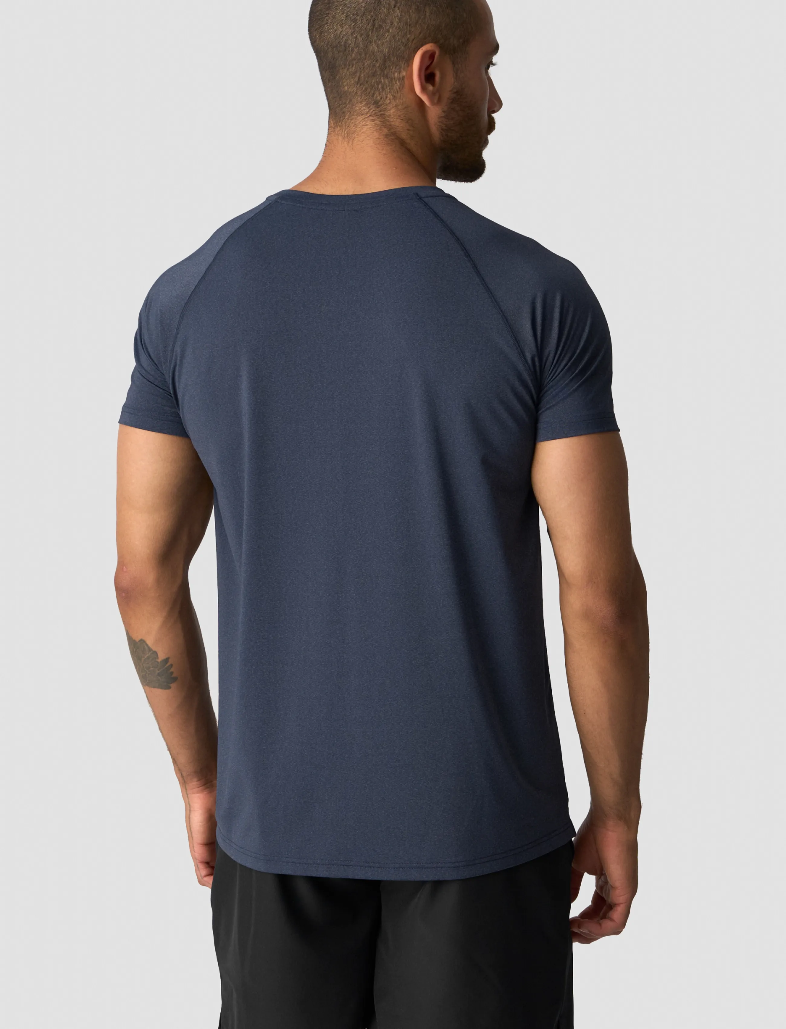 ICANIWILL - Workout Melange T-shirt Men - tops & t-shirts - midnight blue - 4