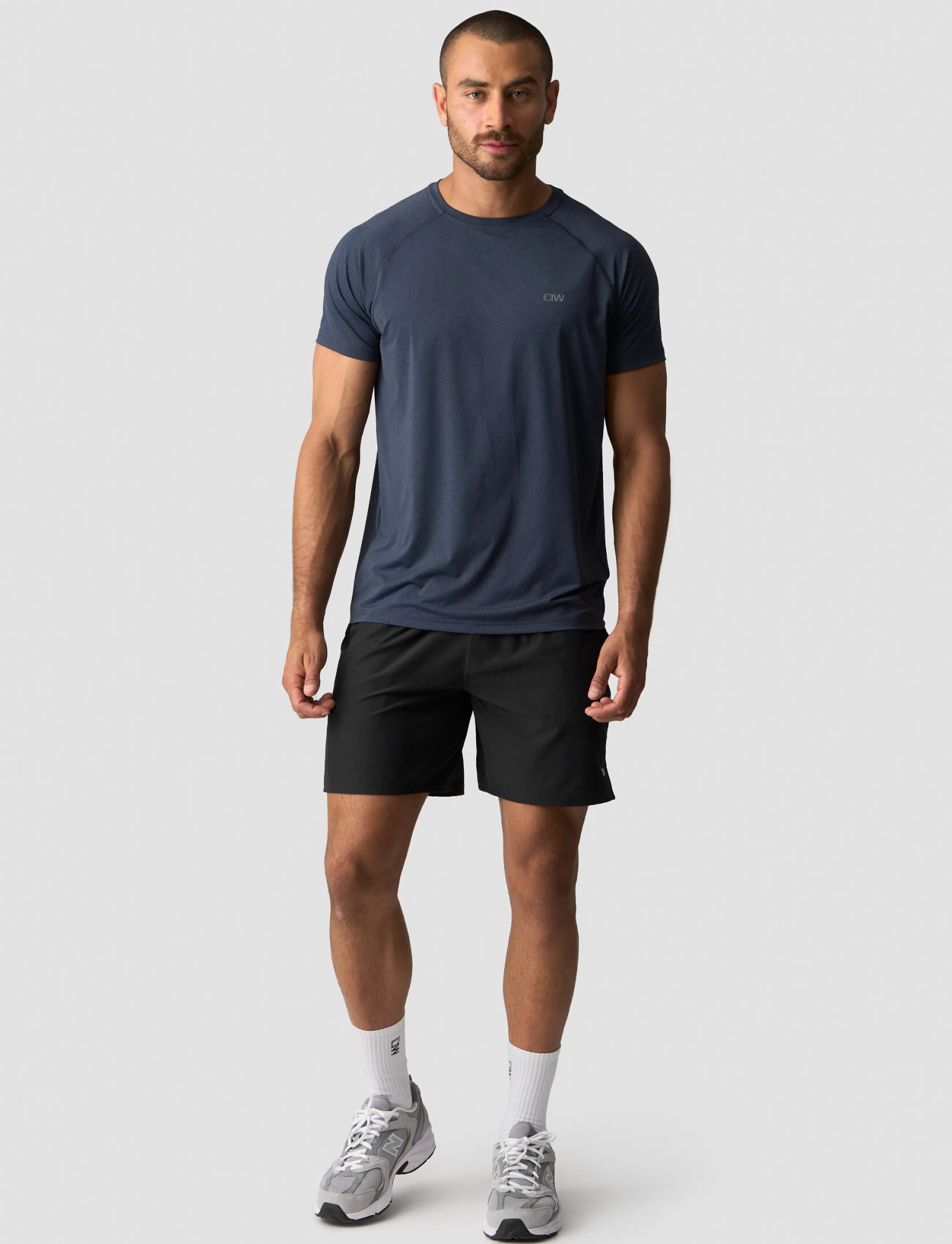 ICANIWILL - Workout Melange T-shirt Men - tops & t-shirts - midnight blue - 5