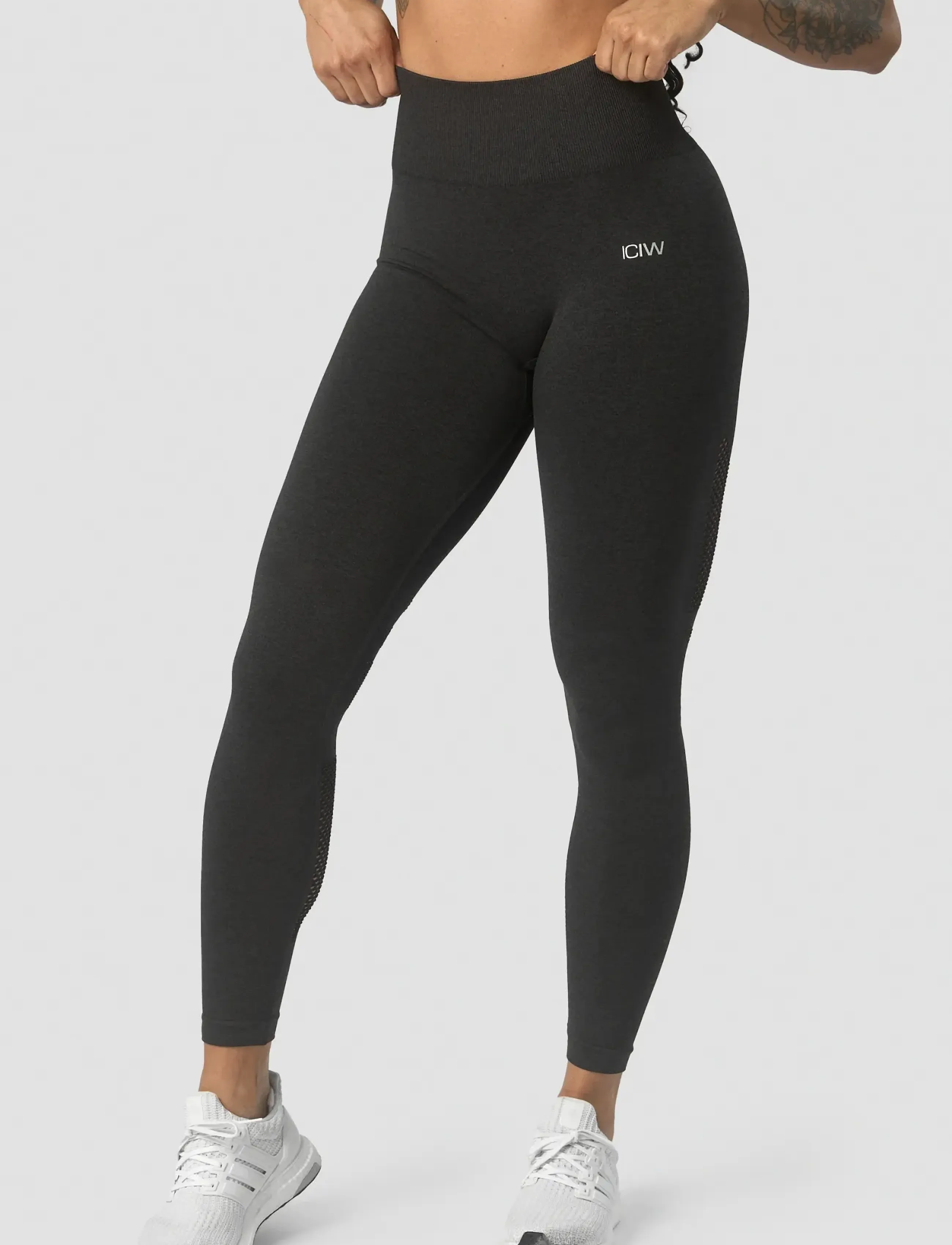 ICANIWILL - Queen Mesh Seamless Tights - fuld længde - graphite melange - 3