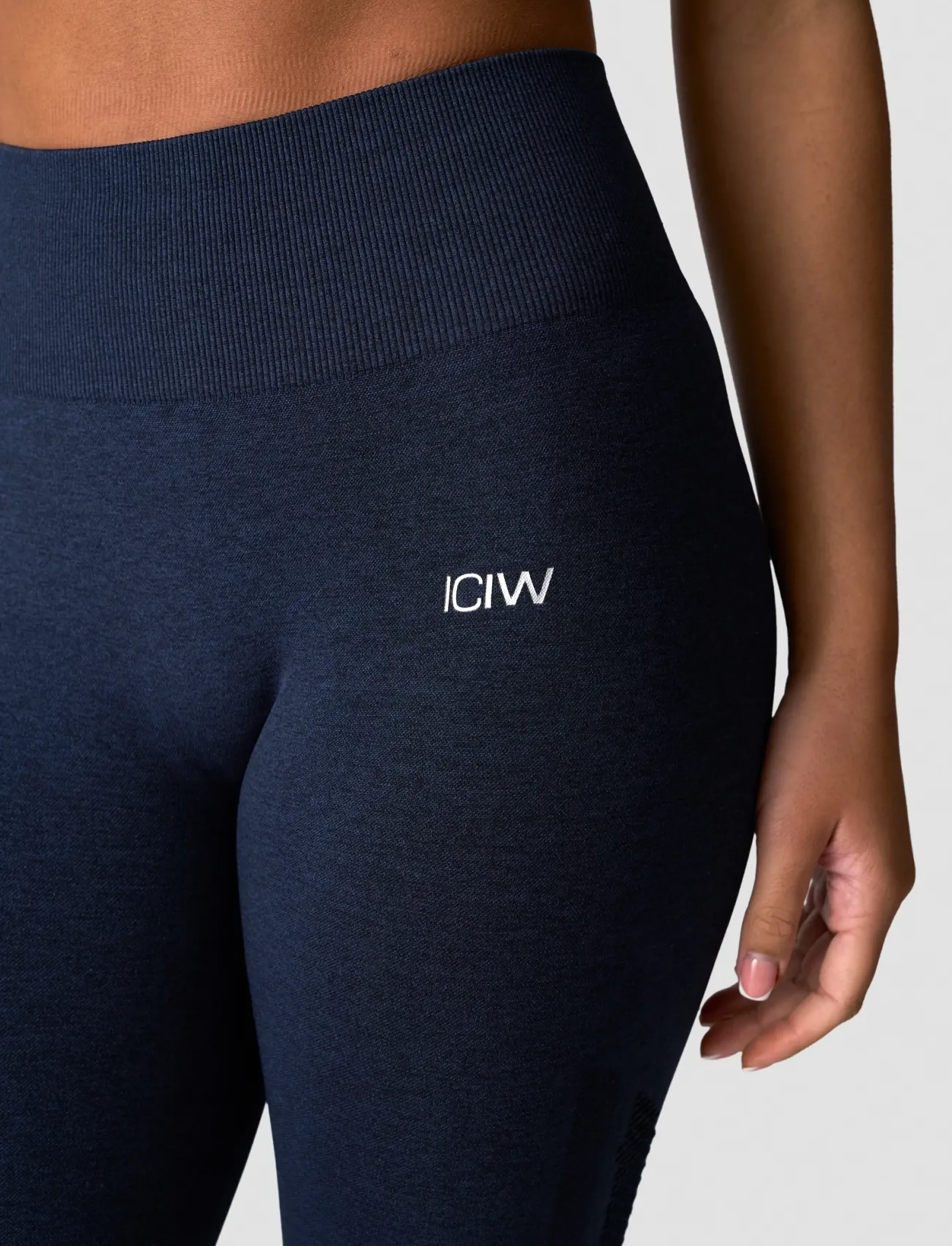 ICANIWILL - Queen Mesh Seamless Tights - fuld længde - navy melange - 5