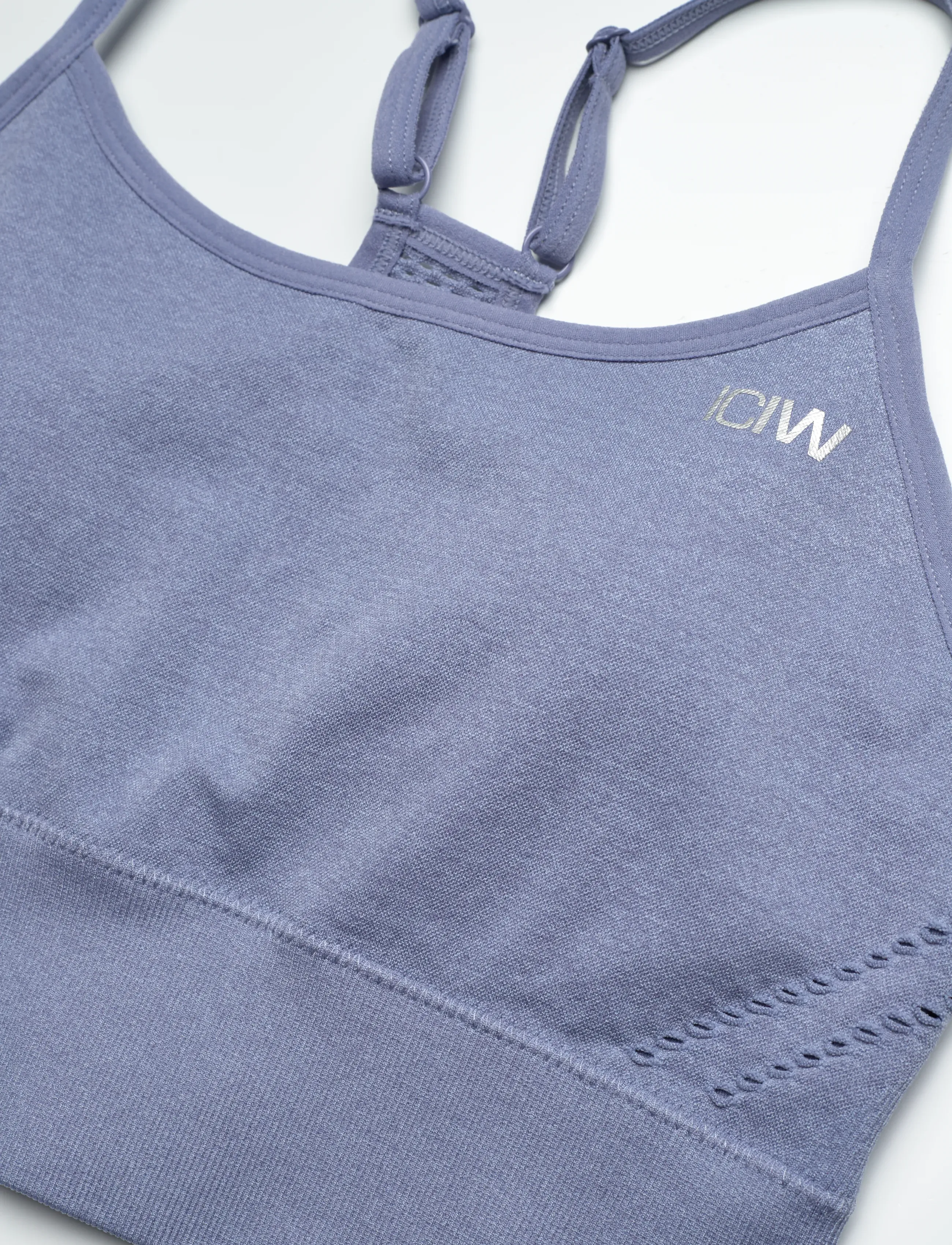 ICANIWILL - Queen Mesh Seamless Sports Bra-Metal Blue Melange-XL - sport-bh:ar - metal blue melange - 5