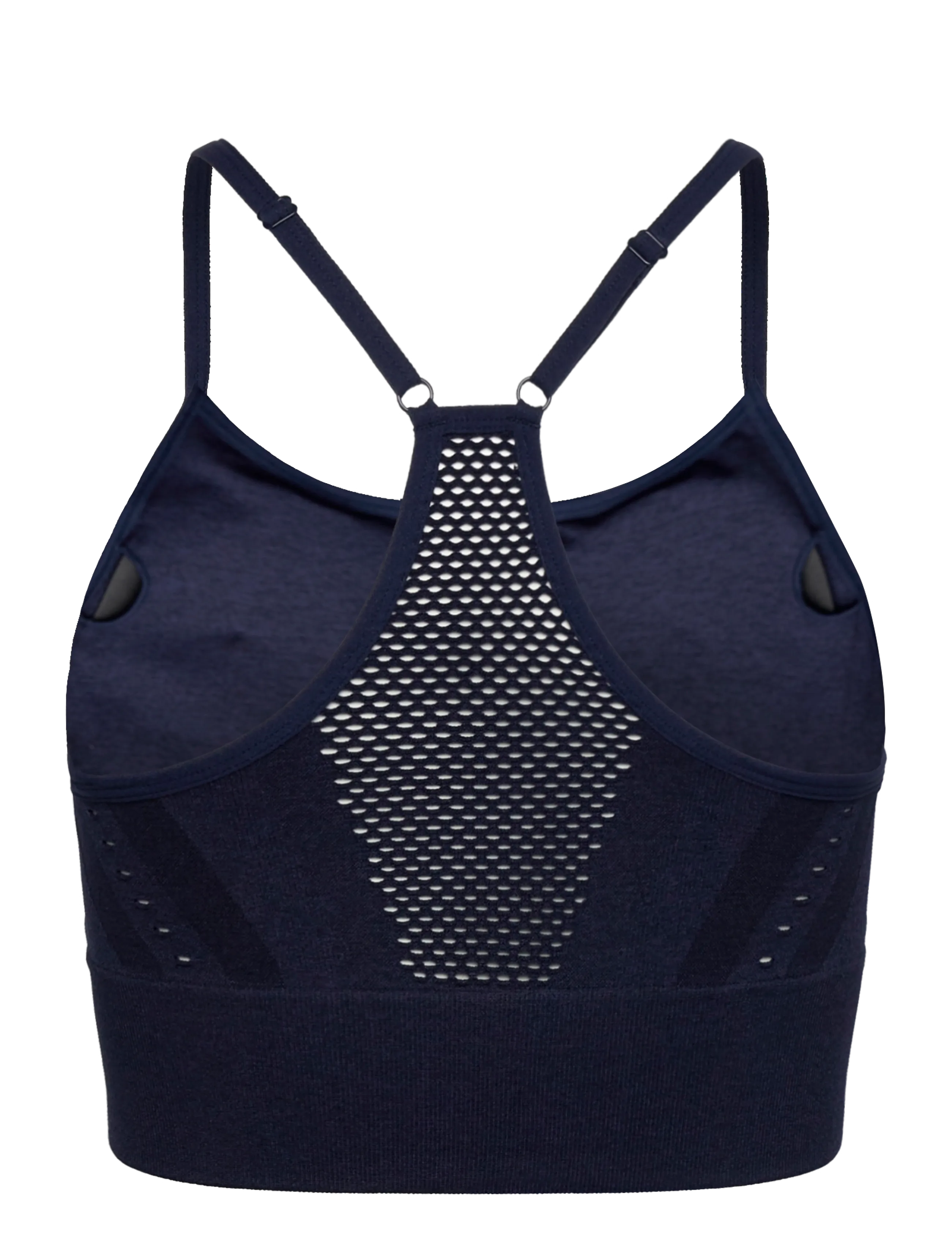 ICANIWILL - Queen Mesh Seamless Sports Bra-Metal Blue Melange-XL - laveste priser - navy melange - 2