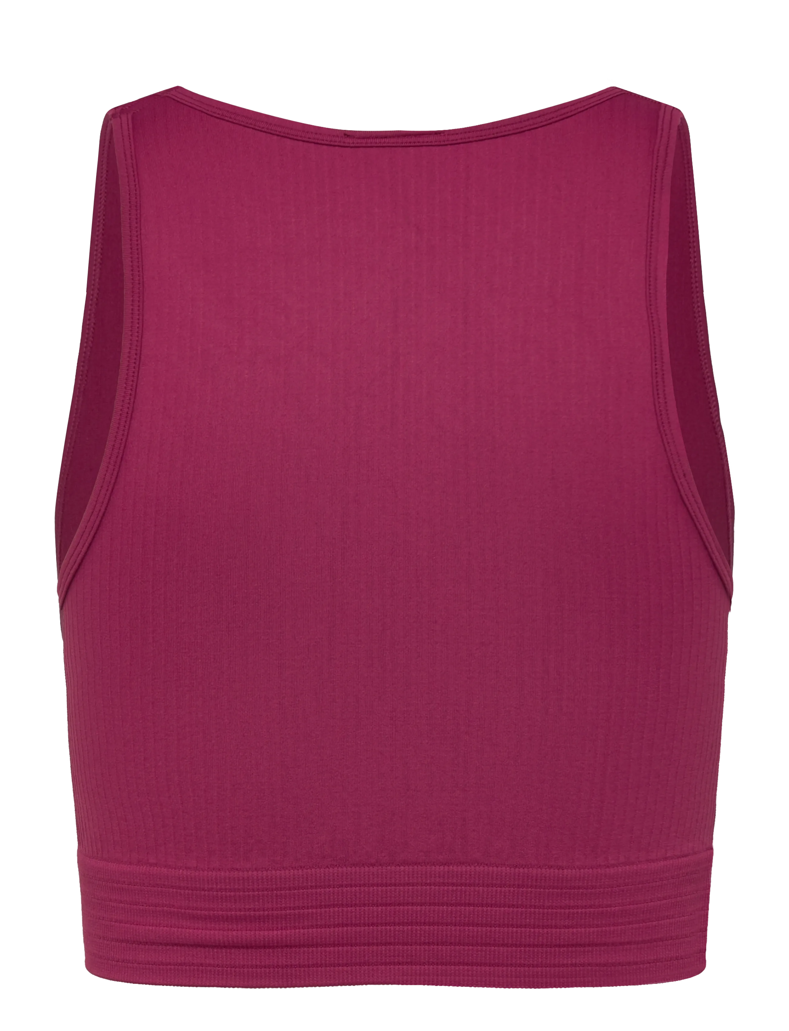 ICANIWILL - Ribbed Define Cropped V-neck Tank W - laveste priser - magenta rose - 2