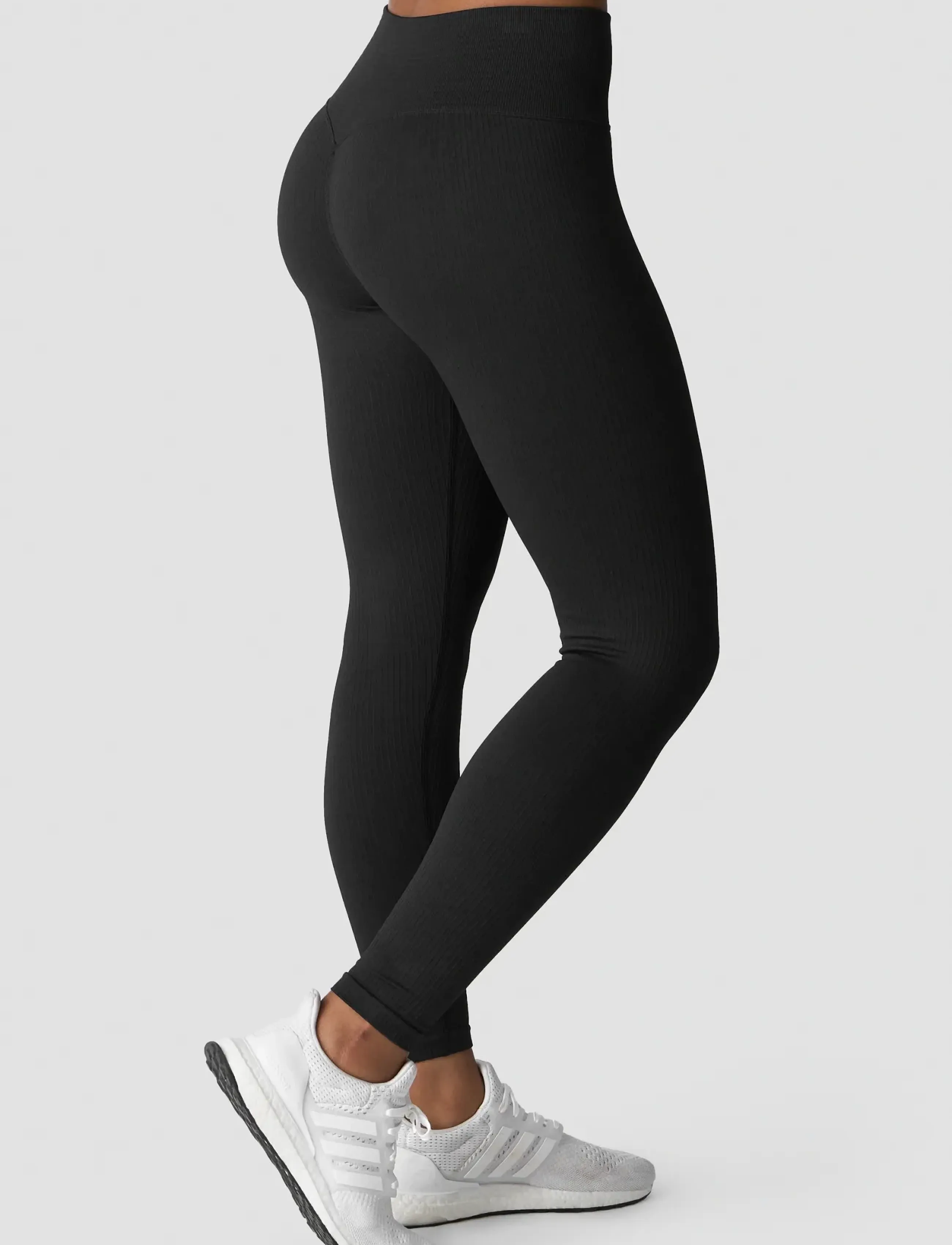 ICANIWILL - Ribbed Define Seamless V-shape Tights - długie - black - 4
