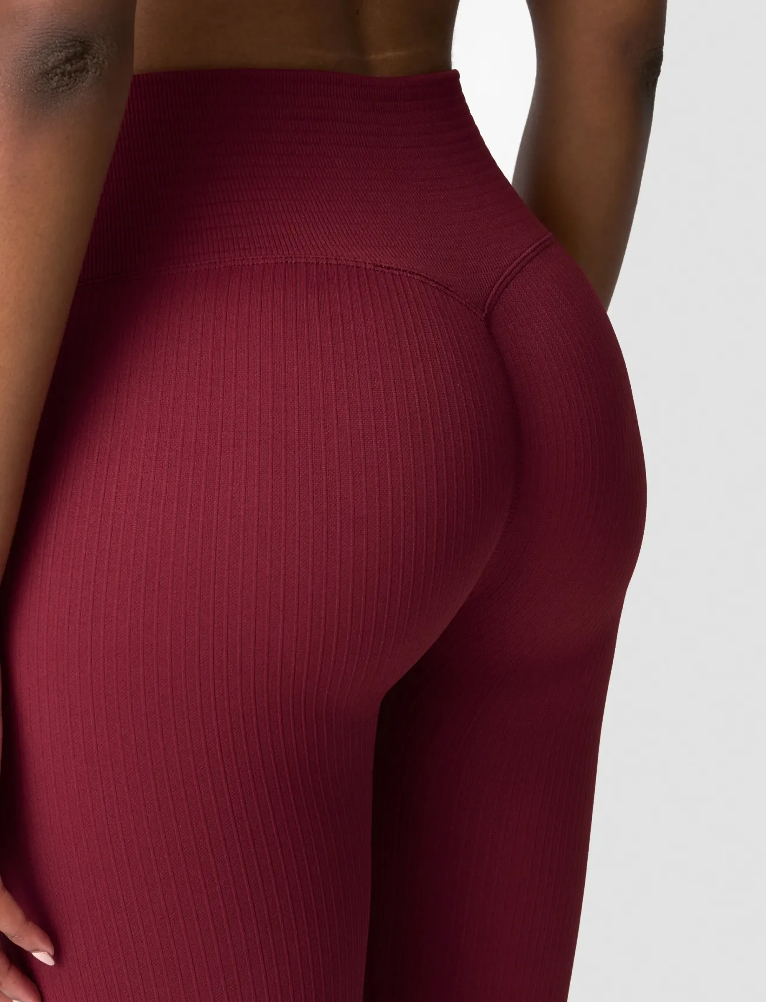 ICANIWILL - Ribbed Define Seamless V-shape Tights - täyspitkä - burgundy - 5