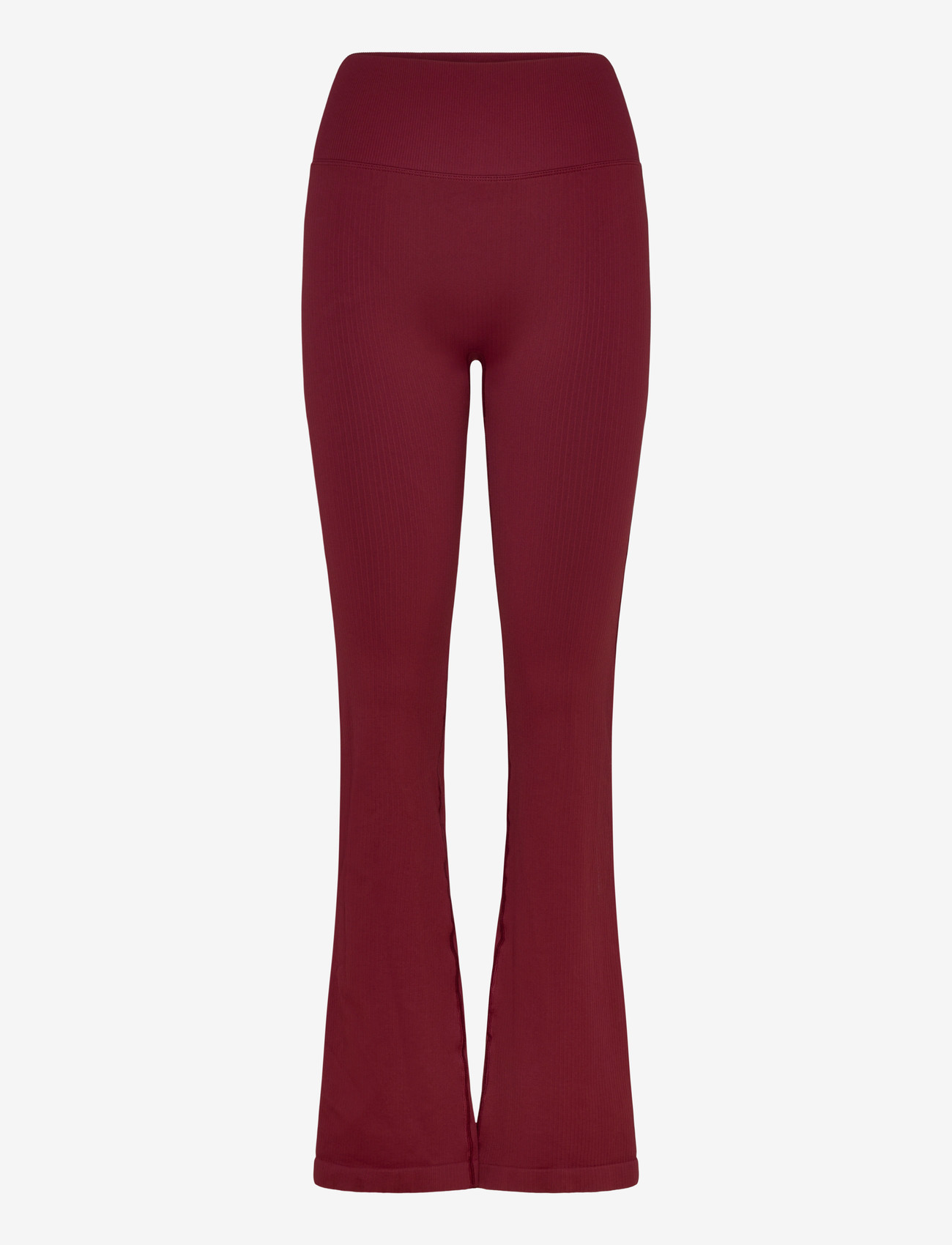 ICANIWILL - Ribbed Define Seamless Flared Tights - fuld længde - burgundy - 1