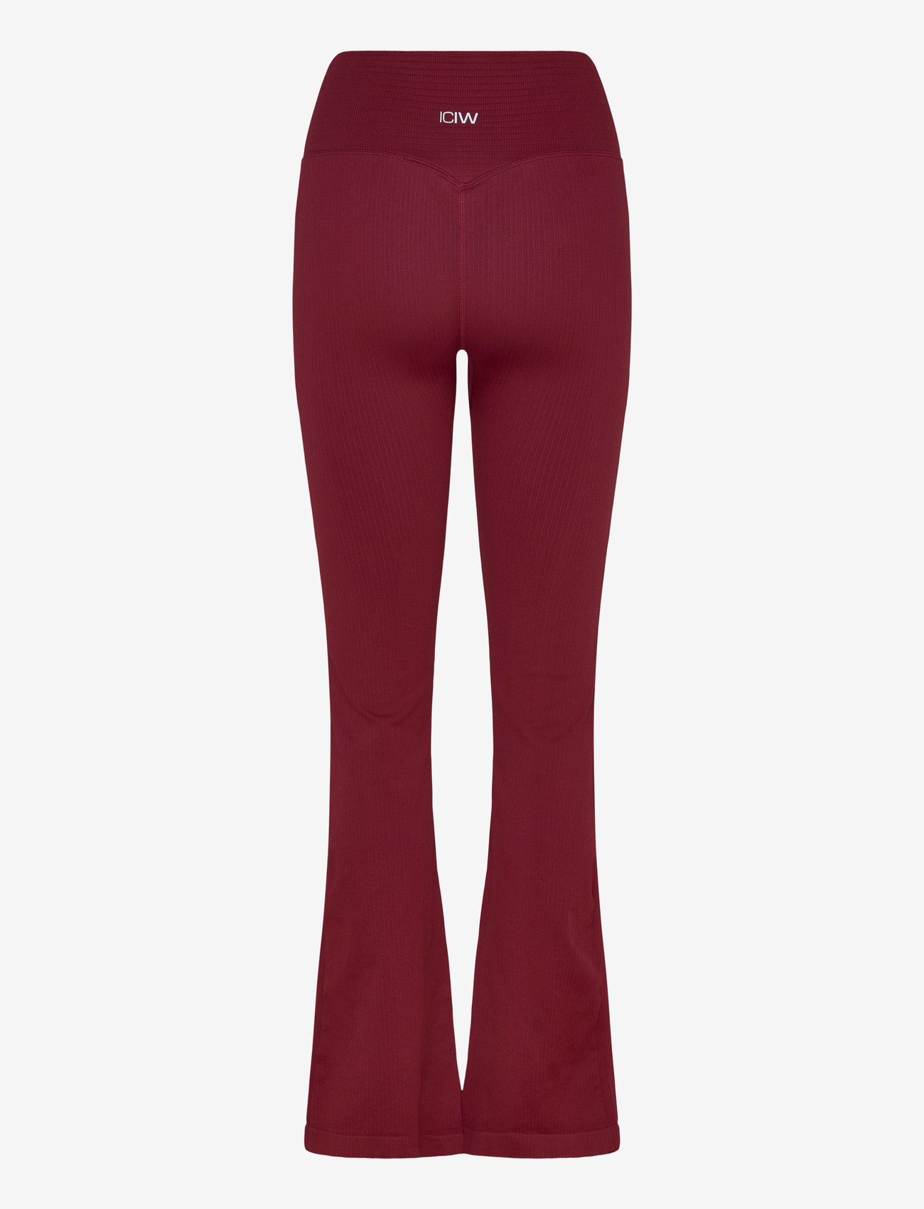 ICANIWILL - Ribbed Define Seamless Flared Tights - fuld længde - burgundy - 2