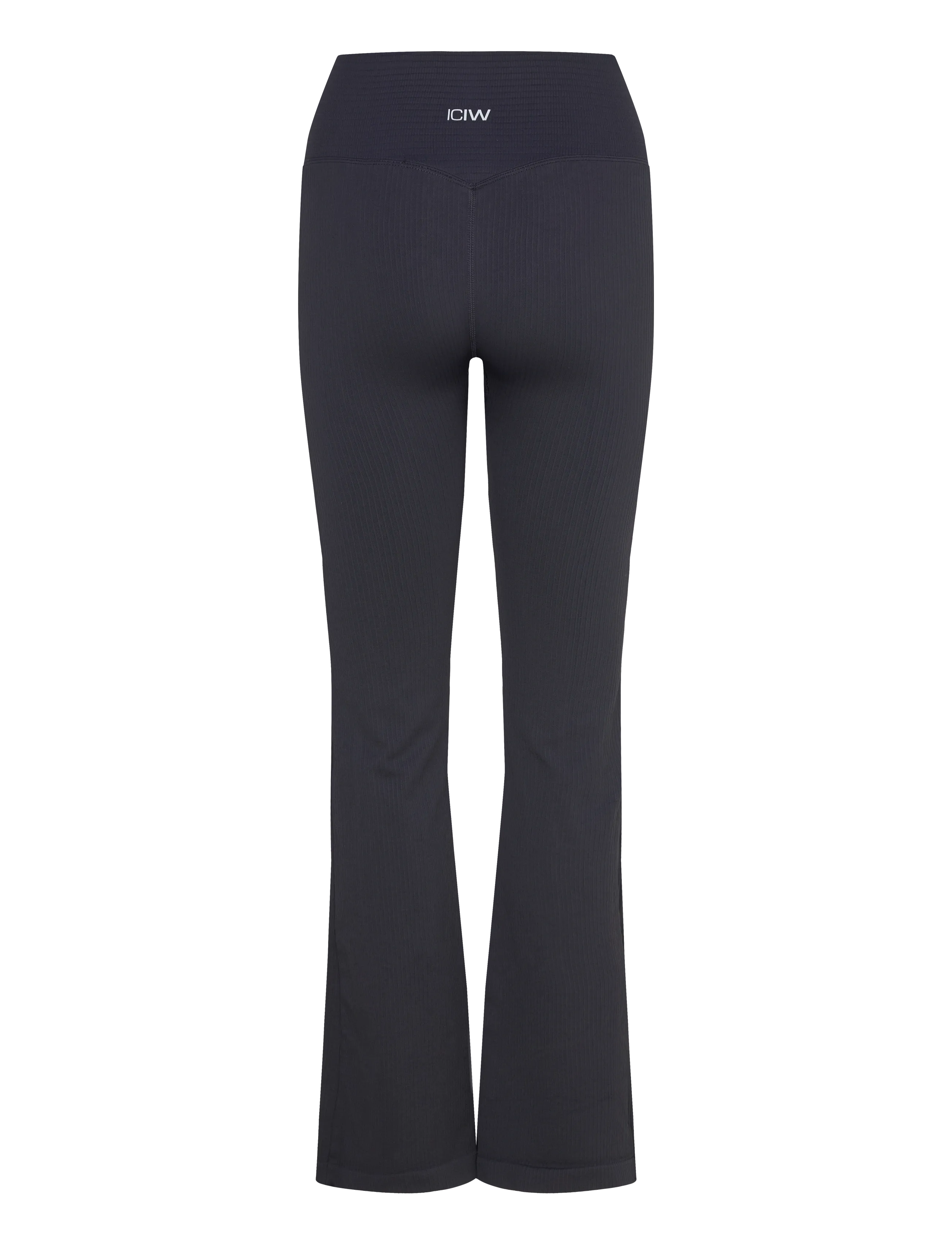 ICANIWILL - Ribbed Define Seamless Flared Tights - volle länge - dusty black - 2