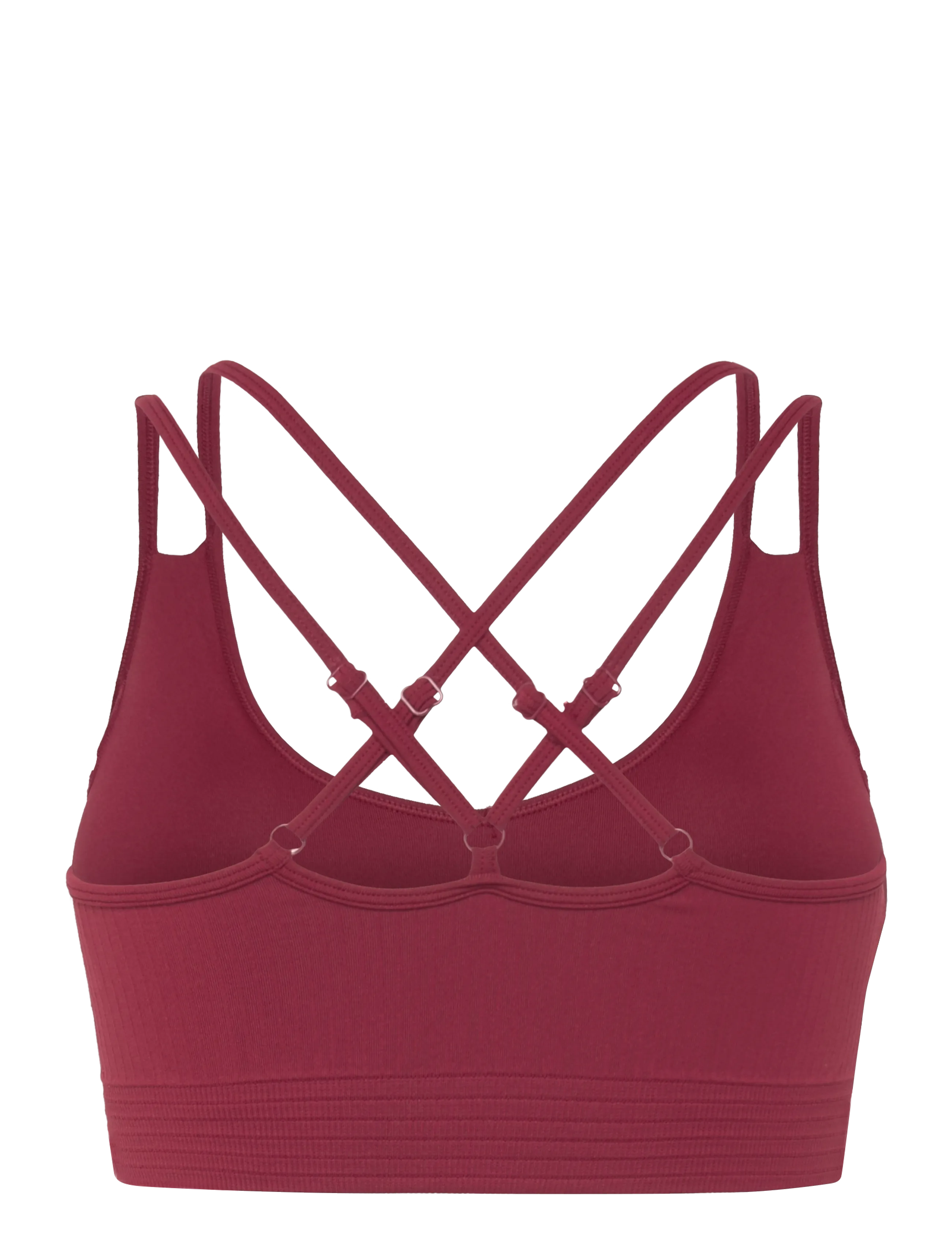 ICANIWILL - Ribbed Define V-neck Sports Bra - burgundy - 2