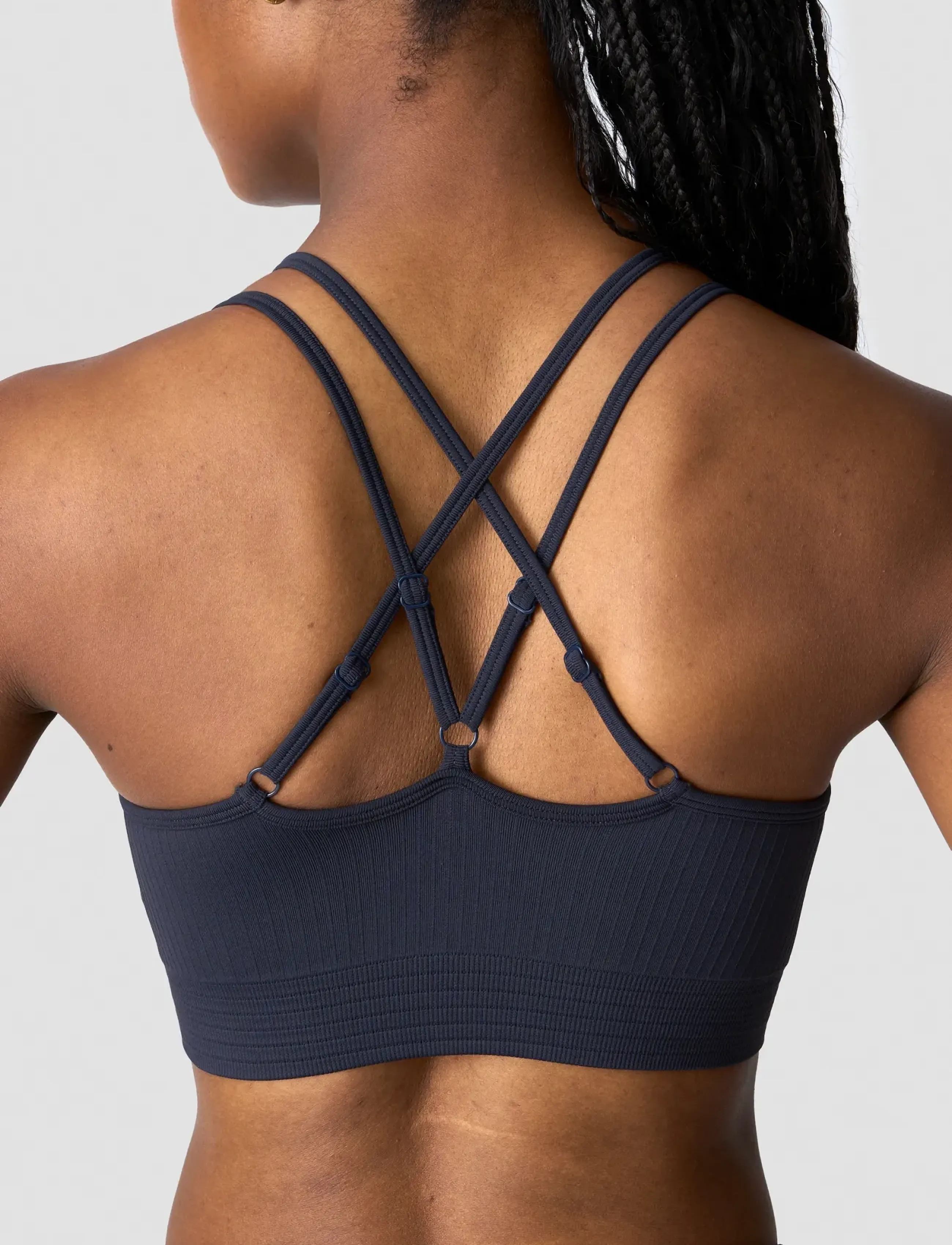 ICANIWILL - Ribbed Define V-neck Sports Bra - navy - 3