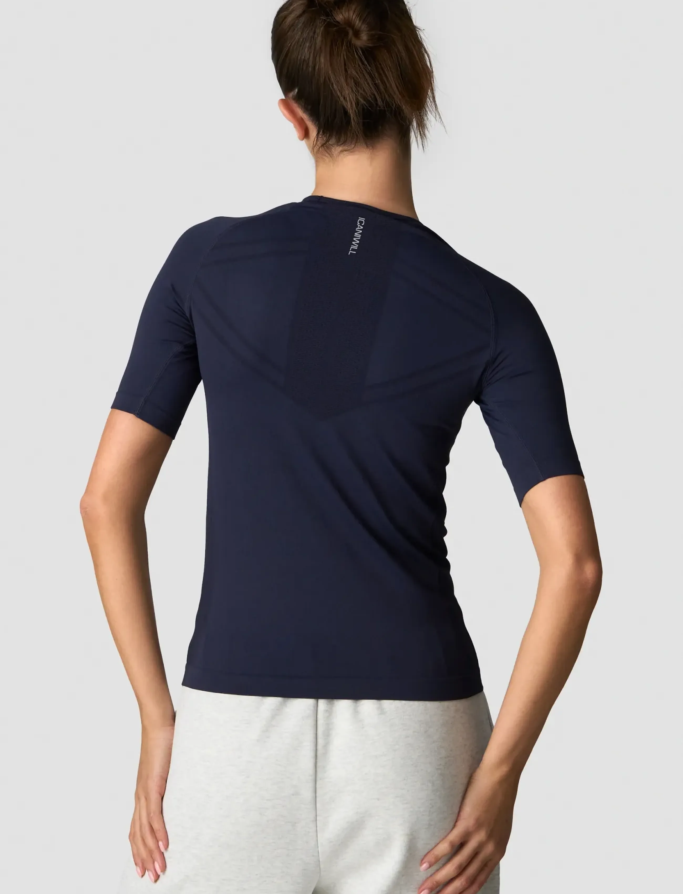 ICANIWILL - Define Seamless Mid Sleeve T-shirt W - t-shirts - navy - 3